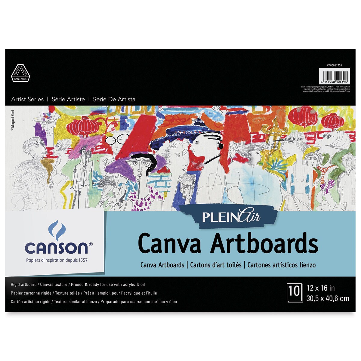 Canson Plein Air Canva Artboard Pad - 12&#x22; x 16&#x22;, 10 Sheets