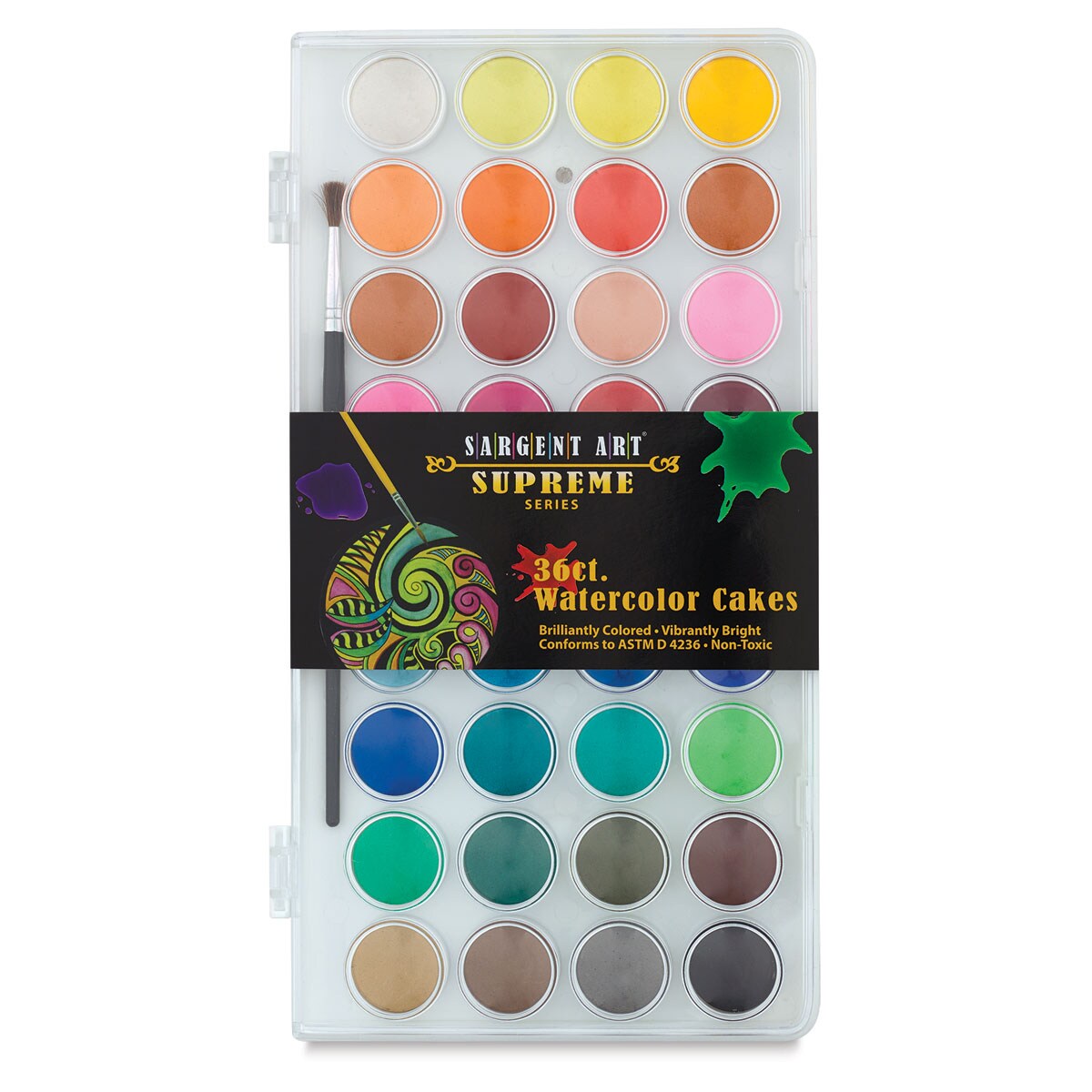 Sargent Art Watercolor Cakes - Set of 36