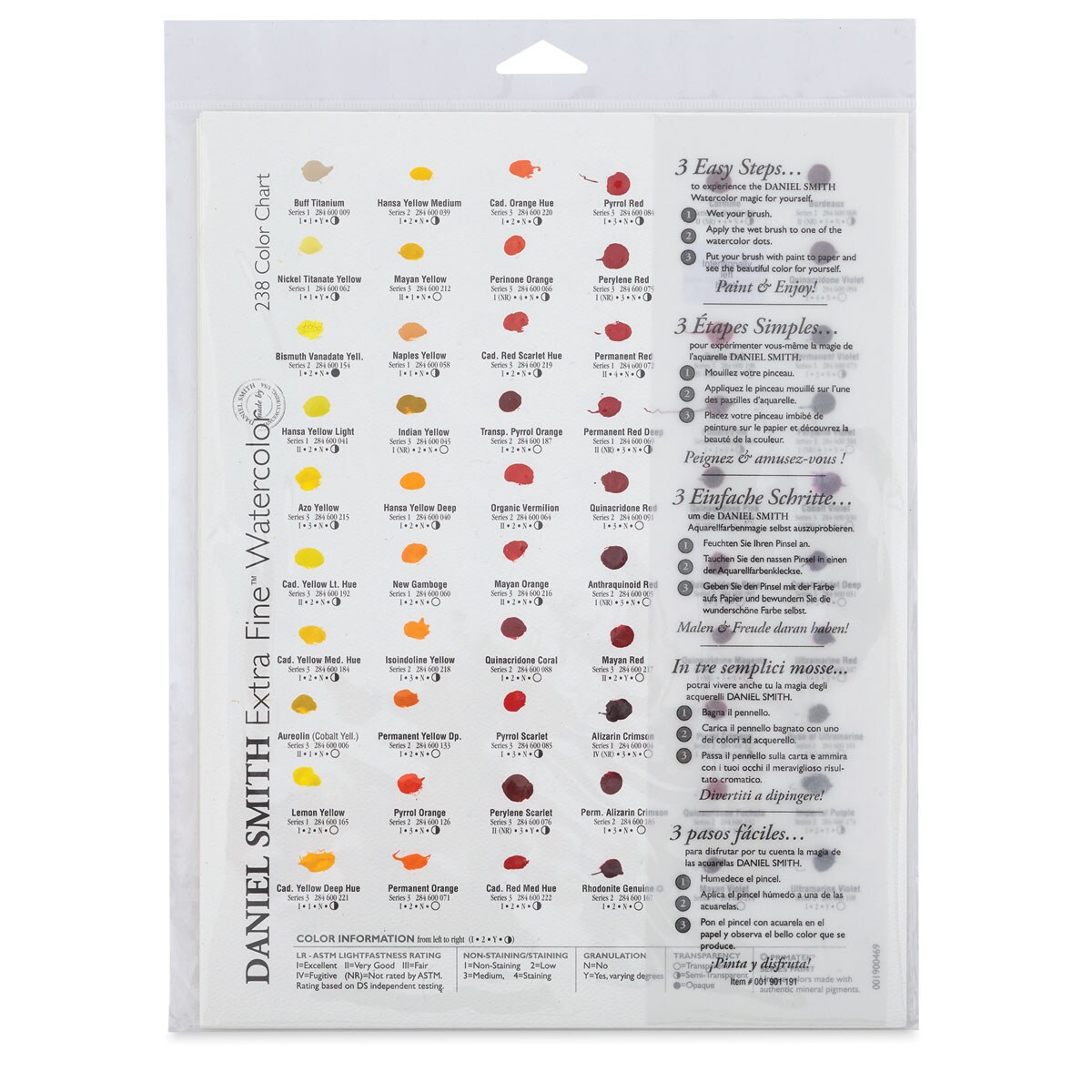 Daniel Smith Watercolor 238 Color Dot Card Michaels