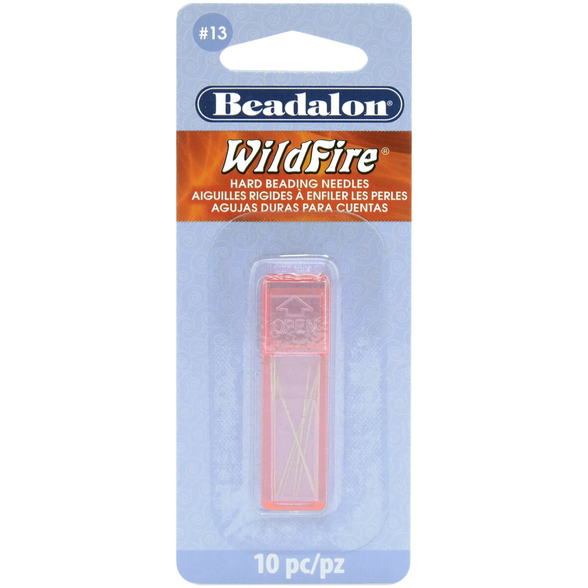 Beadalon Wildfire Hard Beading Needle 10/Pkg-Size #13