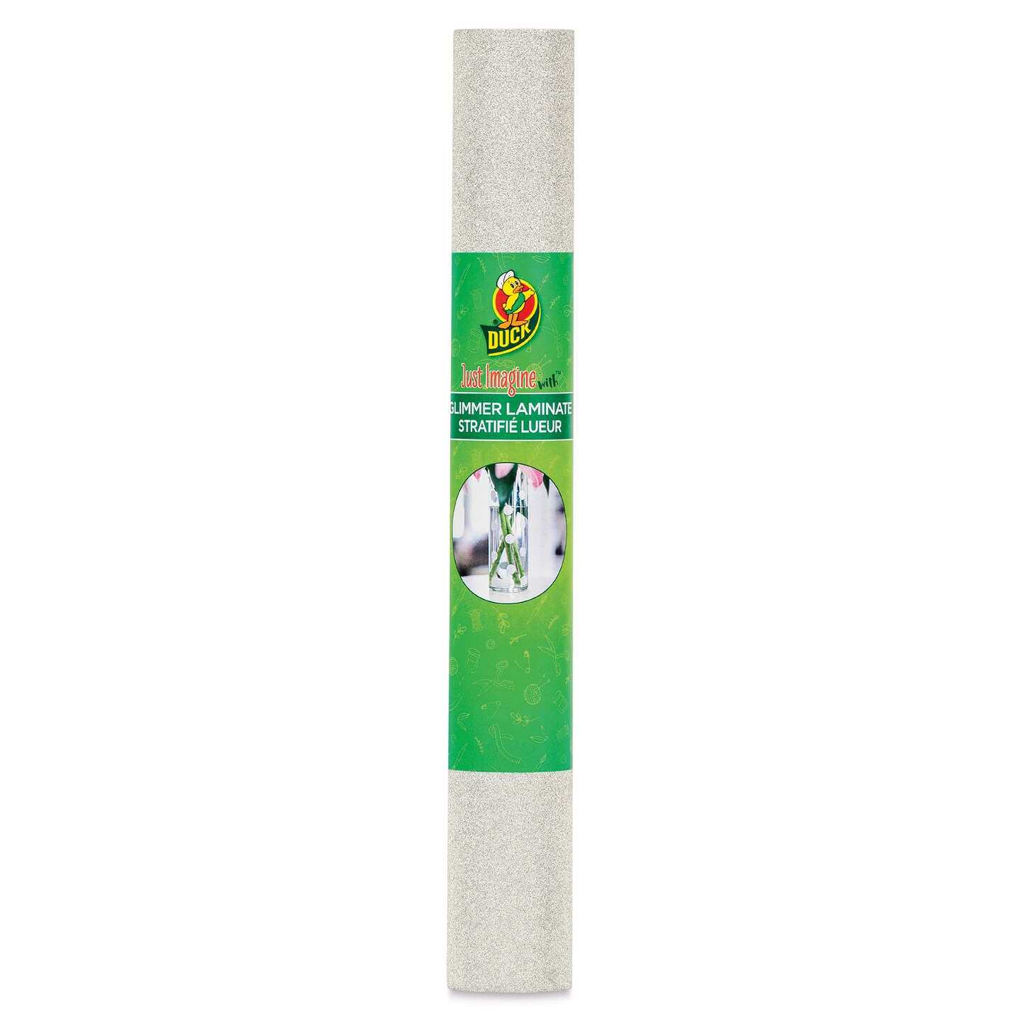 Duck Craft Adhesive Laminate - Glimmer Silver, 12&#x22; x 10 ft