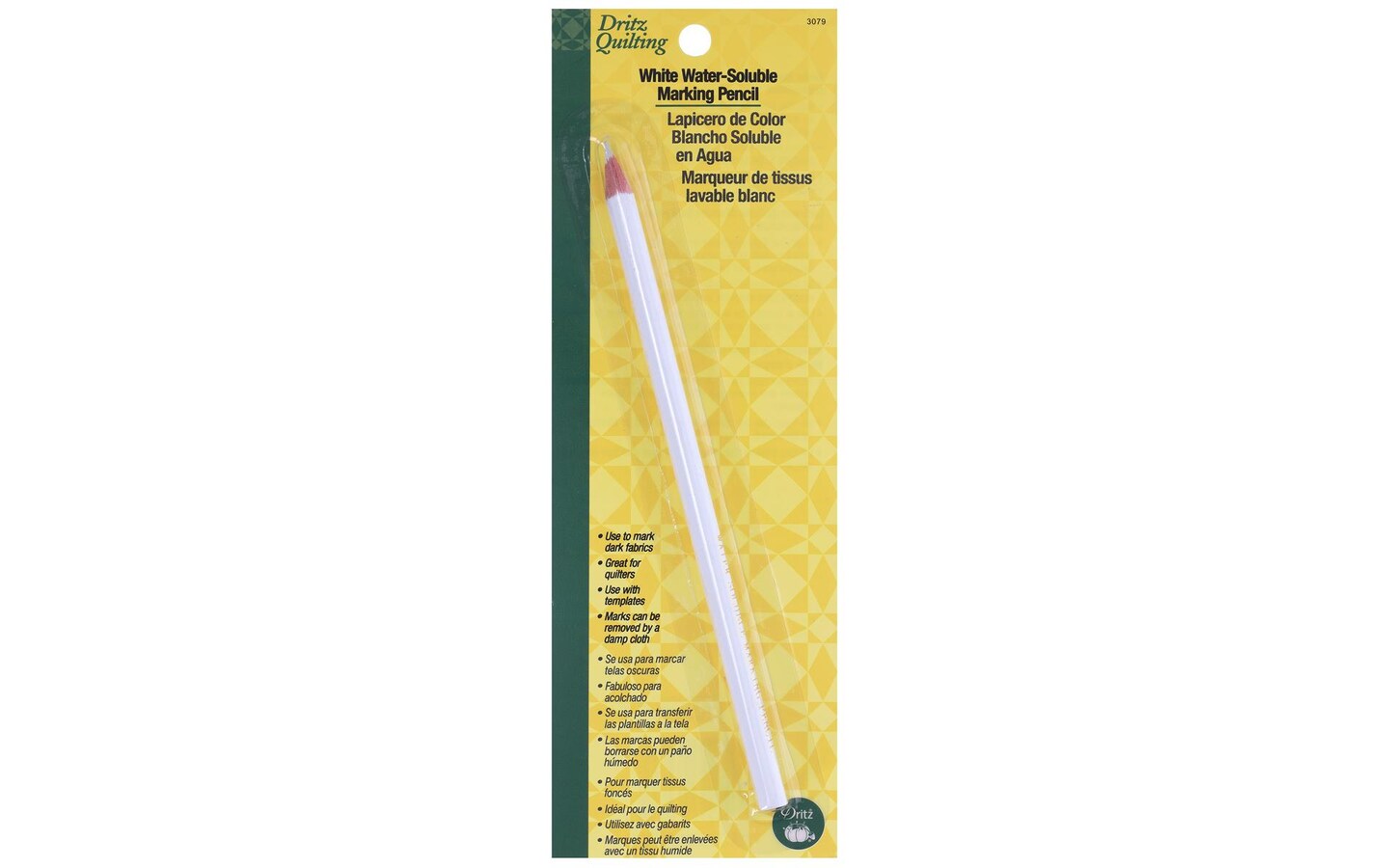 Dritz Quilting Water Soluble Marking Pencil White