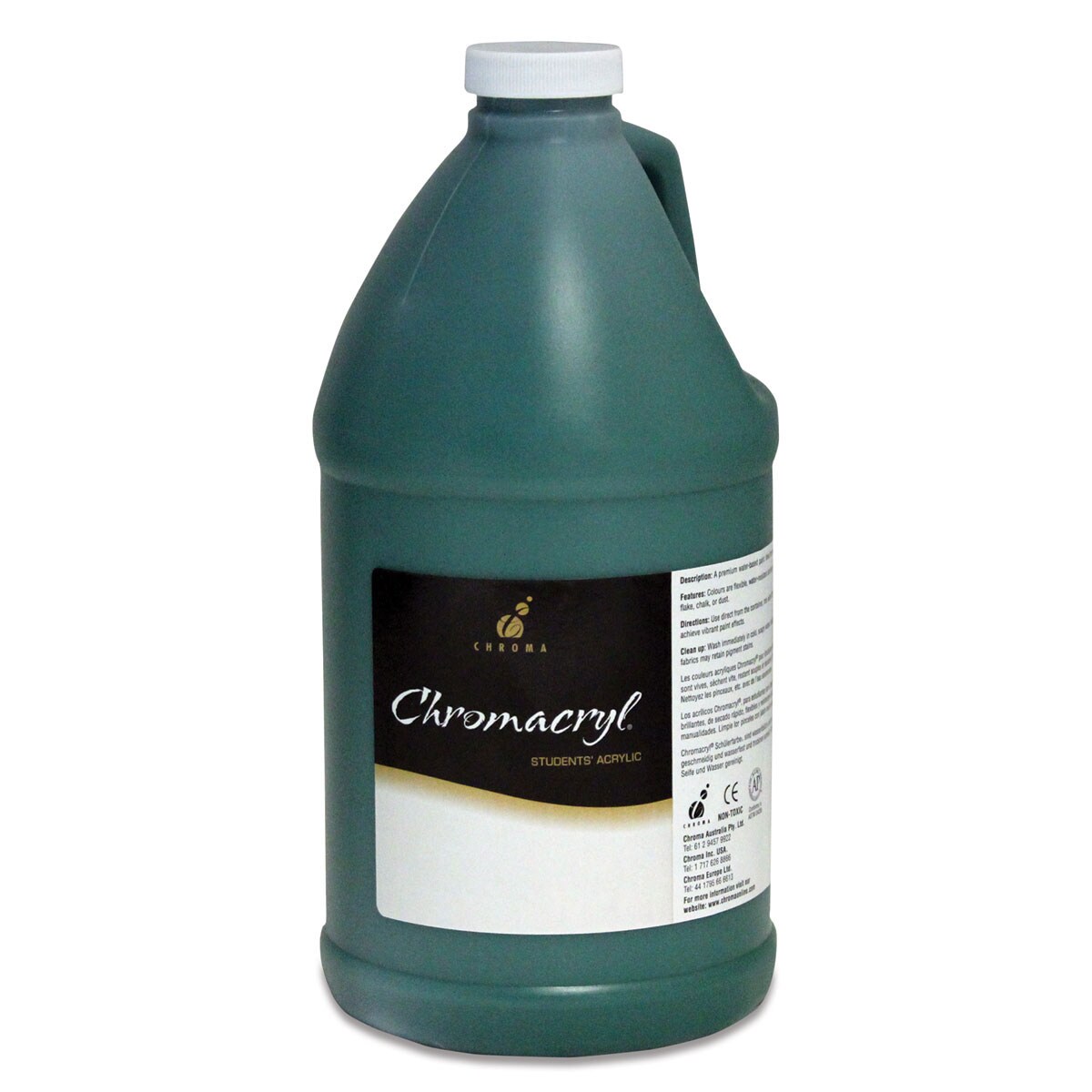 Chromacryl Students&#x27; Acrylics - Green Deep, 64 oz bottle