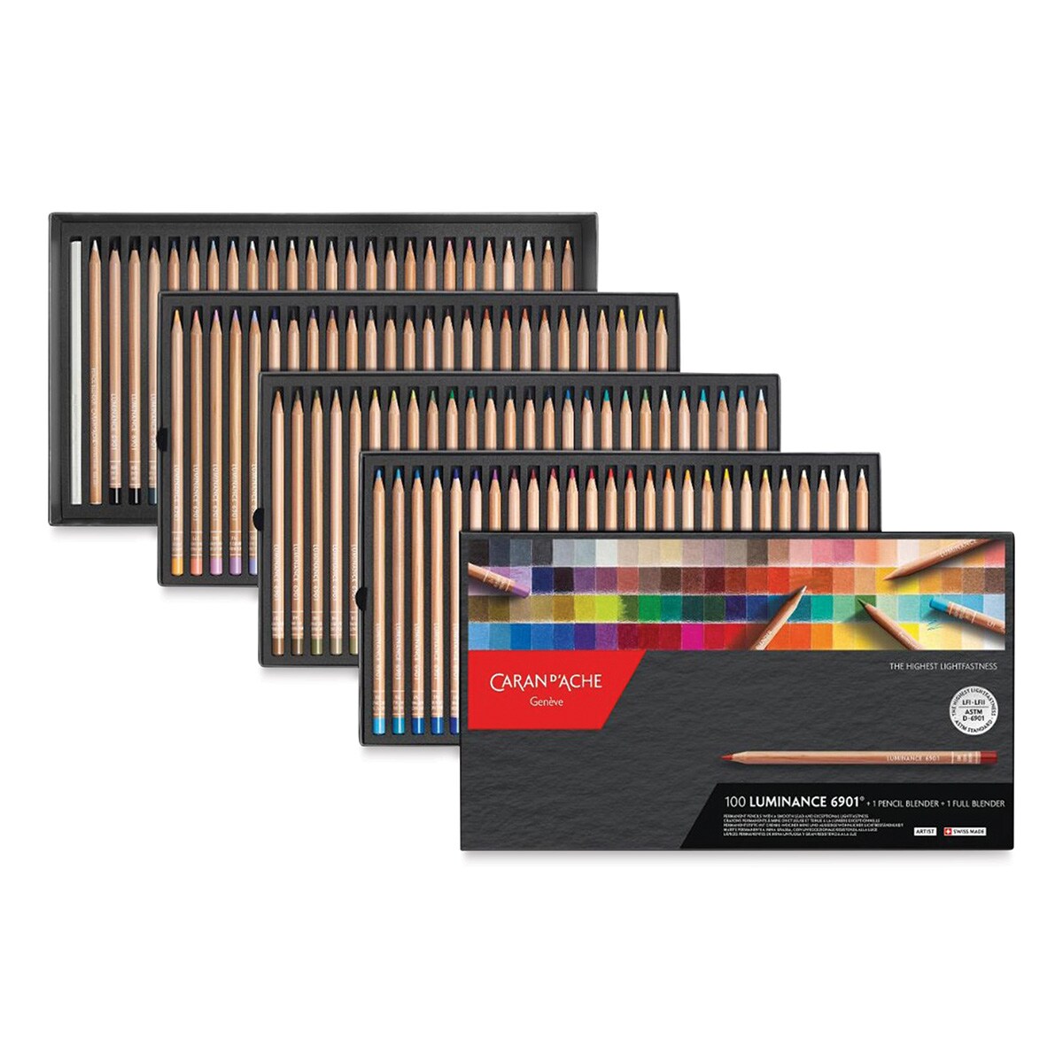 Caran d&#x27;Ache Luminance Colored Pencils - Assorted Colors, Set of 100