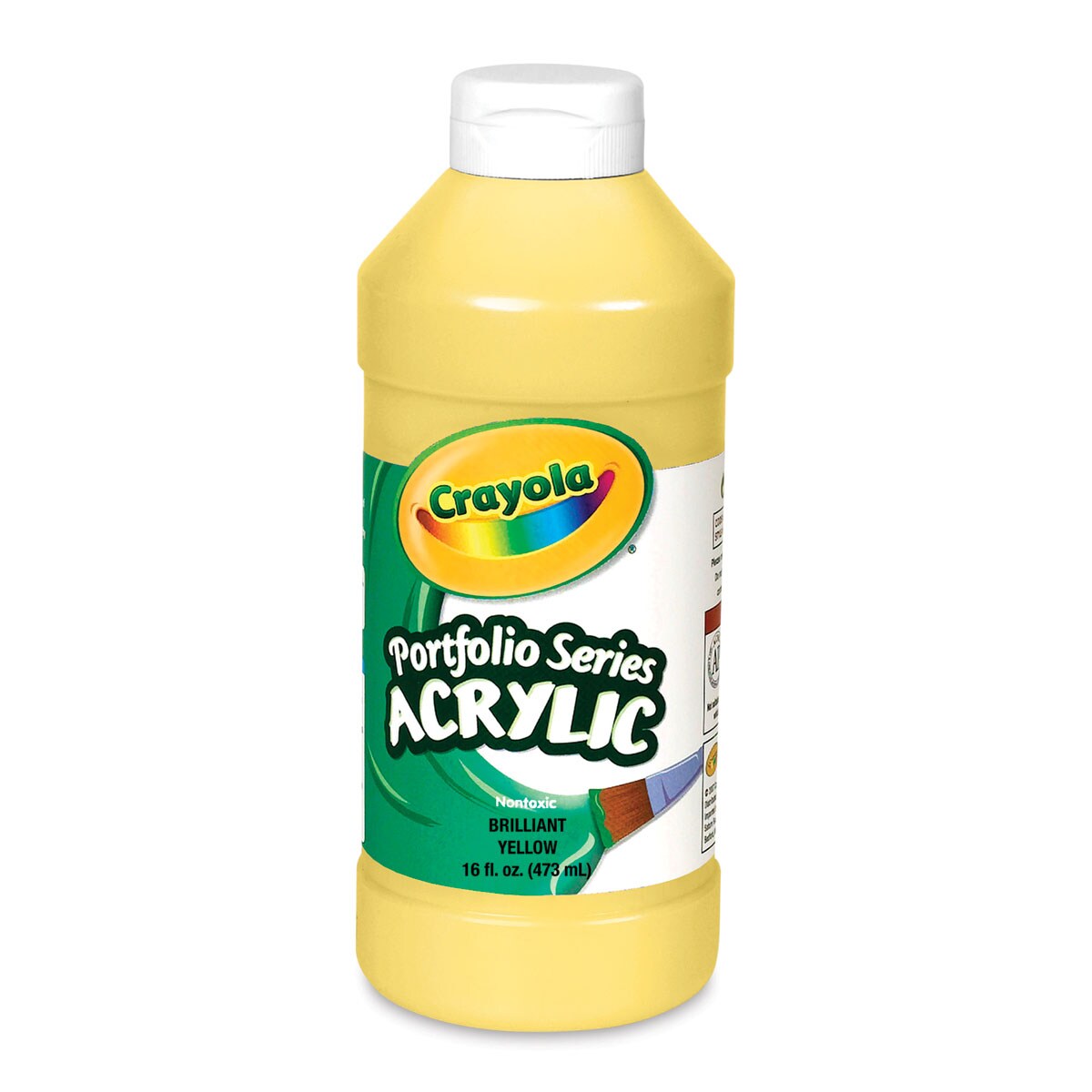 Crayola Portfolio Series Acrylics - Brilliant Yellow, 16 oz Bottle
