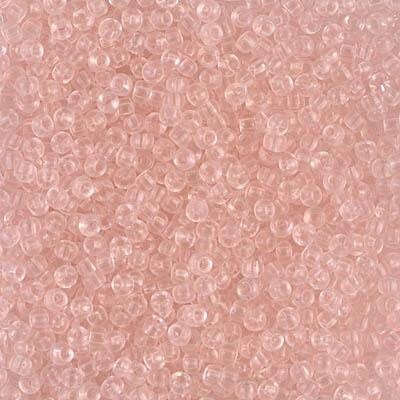 Miyuki 11 Round Seed Bead, 11-155, Transparent Light Tea Rose, 13 grams