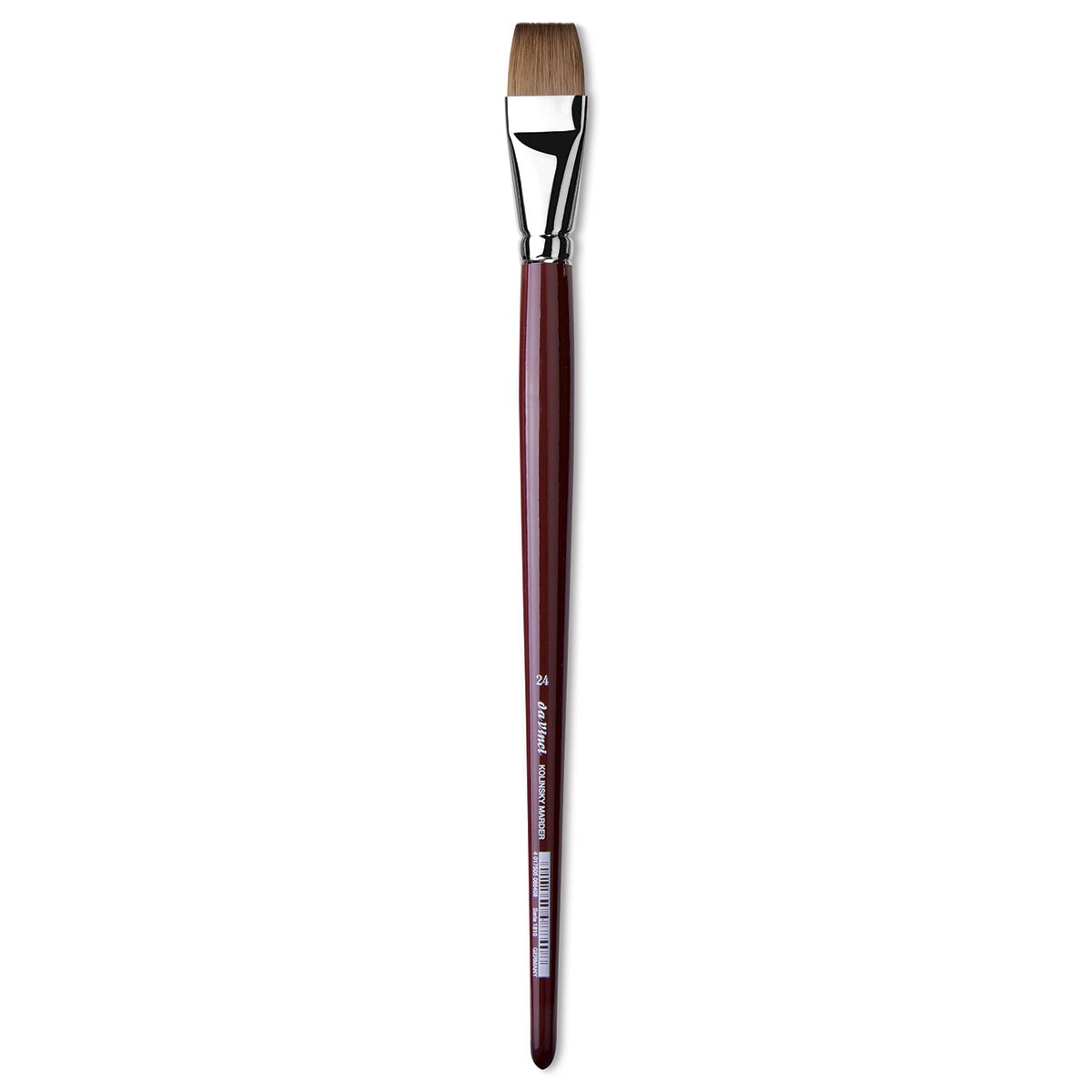 Da Vinci Kolinsky Red Oil Sable Brush - Bright, Long Handle, Size 20