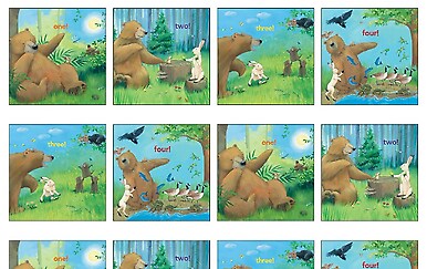 Big Bear Counts Digital Panel 35x44 inch Cotton Fabric by Elizabeths Studio