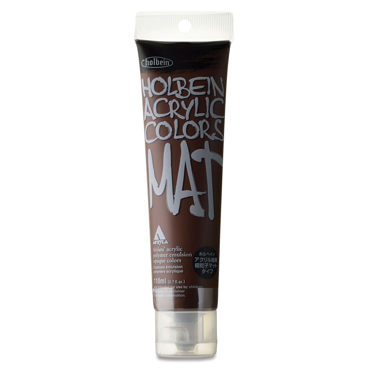 Holbein Mat Acrylic - Burnt Umber, 110 ml tube