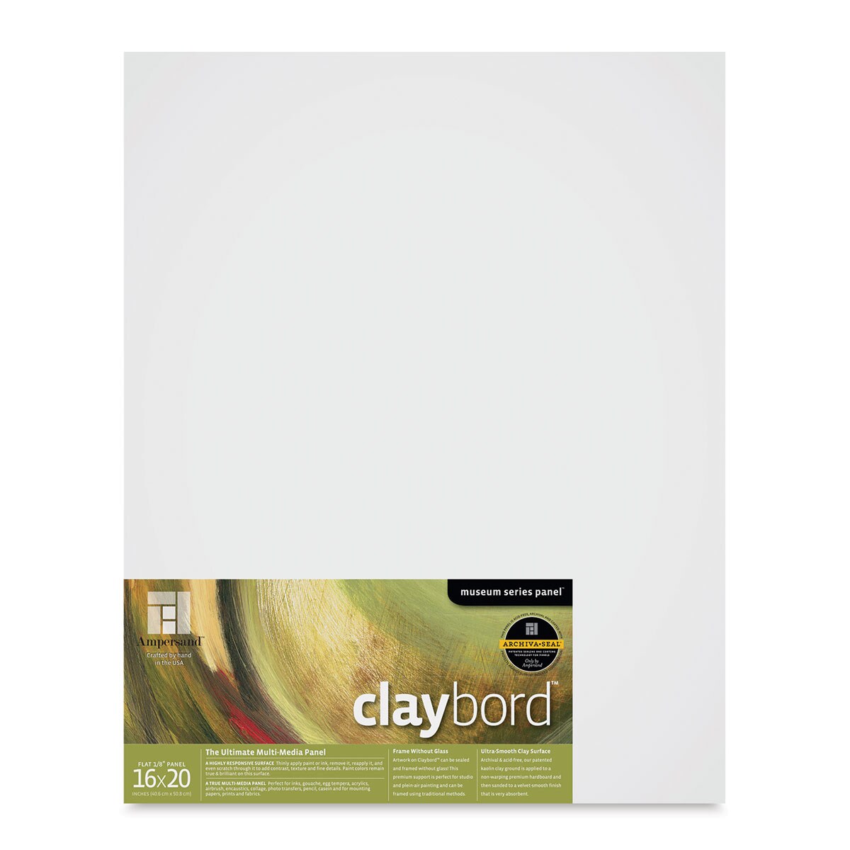 Ampersand Claybord - 16&#x22; x 20&#x22;, 1/8&#x22; Flat