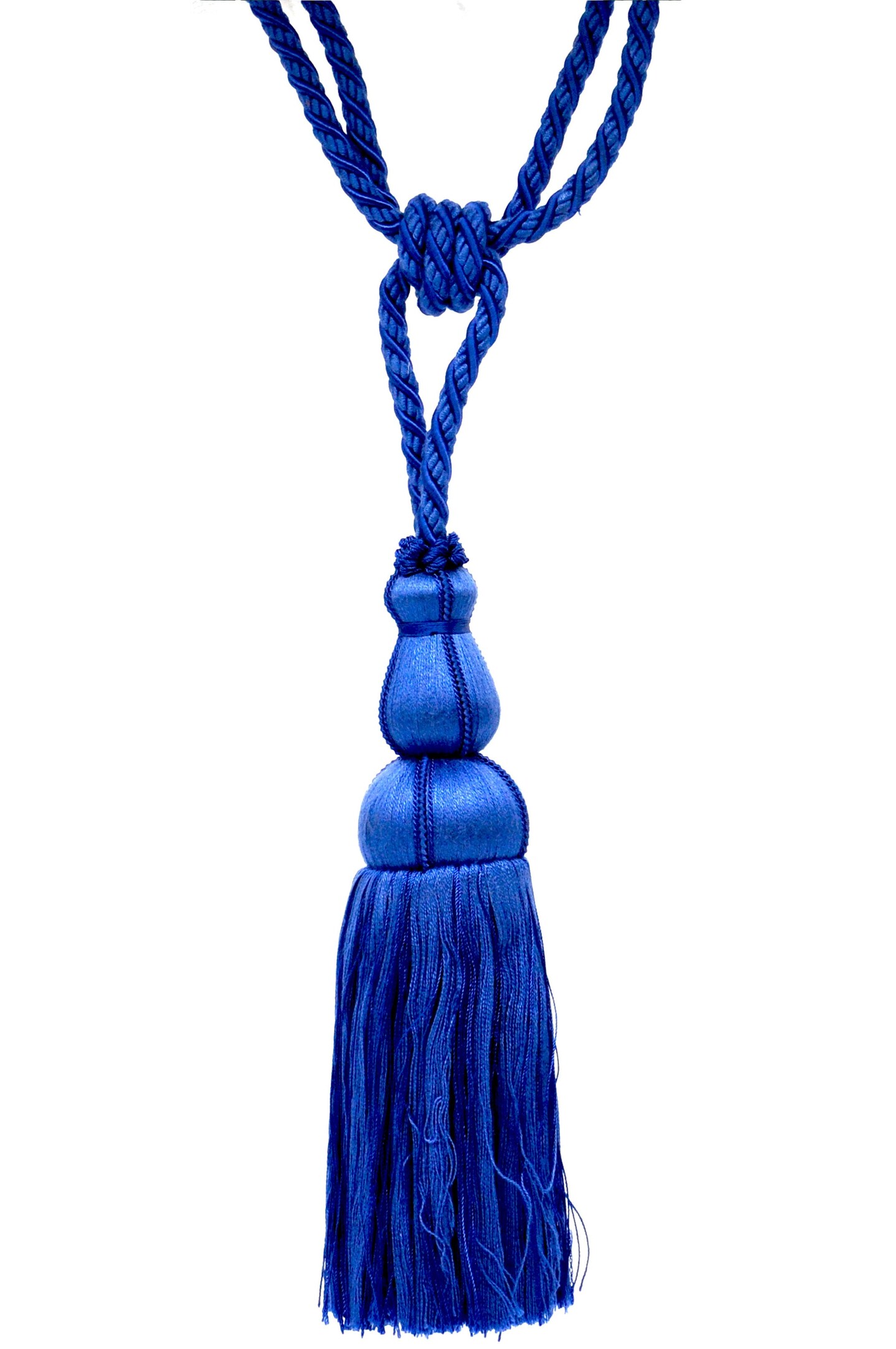 Belagio Single Tassel Tie-Back, 10&#x22; Long Tassel, Colors Collection, Royal Blue