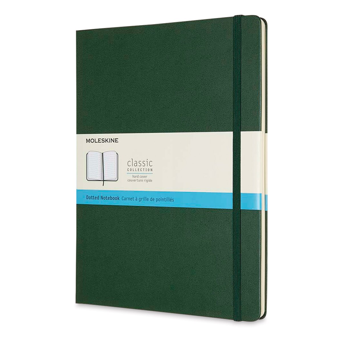 Moleskine Classic Hardcover Notebook Myrtle Green, Dotted, 93/4" x 7