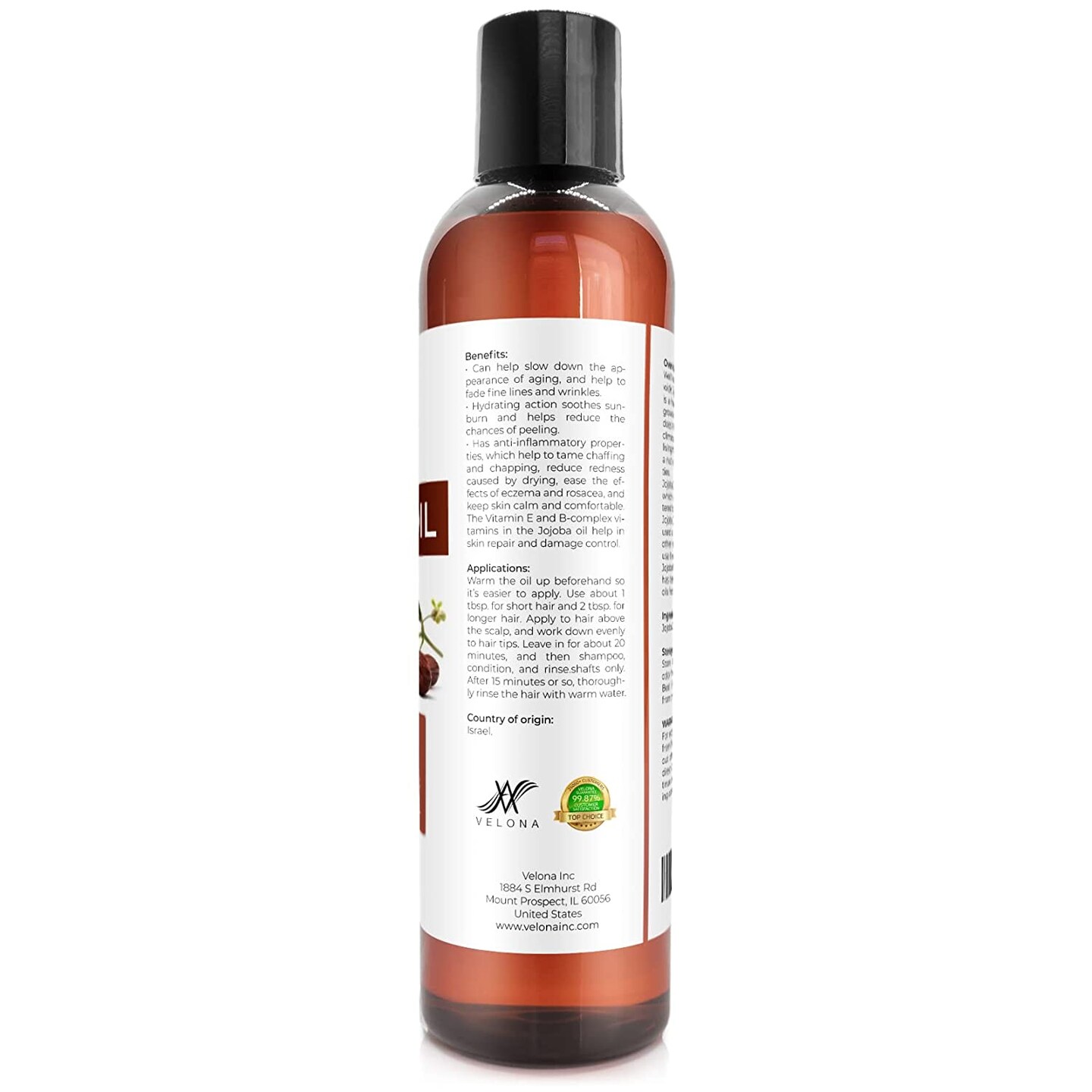 Jojoba Oil - 8 oz (With Pump) | 100% Pure and Natural | Golden, Unrefined, Cold Pressed, Hexane Free | Moisturizing Face, Hair, Body, Skin Care, Stretch Marks, Cuticles