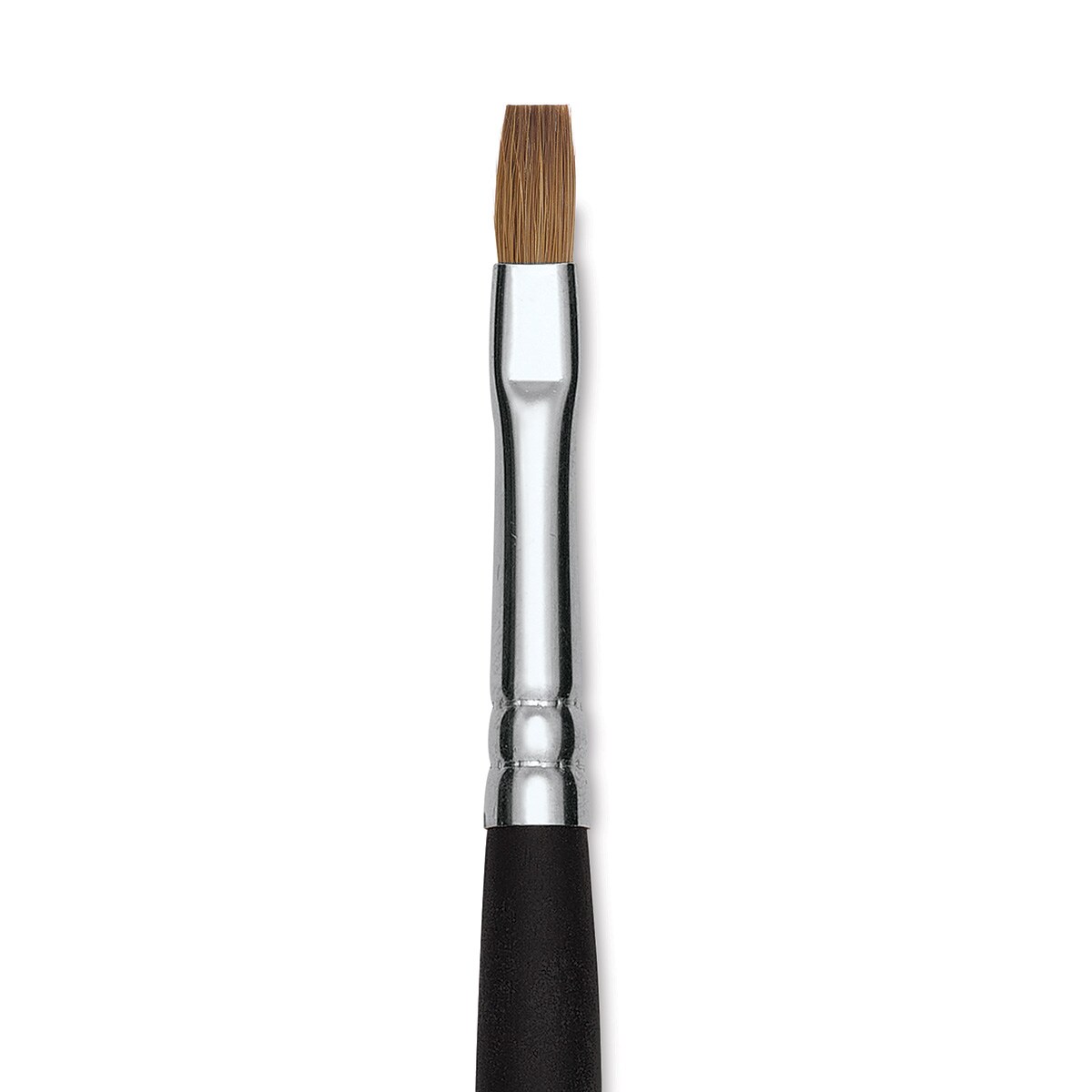 Old Holland Kolinsky Sable Brush - Flat, Long Handle, Size 4