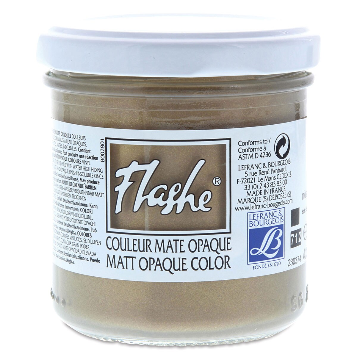 Lefranc & Bourgeois Flashe Vinyl Paint - Iridescent Bronze, 125 ml jar