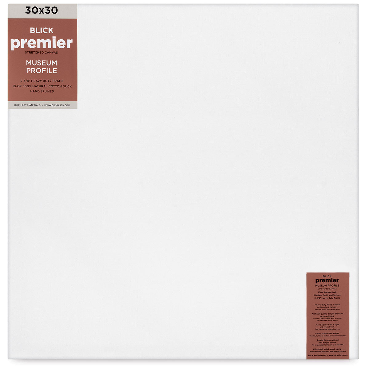 Blick Premier Stretched Cotton Canvas - Museum Profile, Splined, 30&#x22; x 30&#x22;