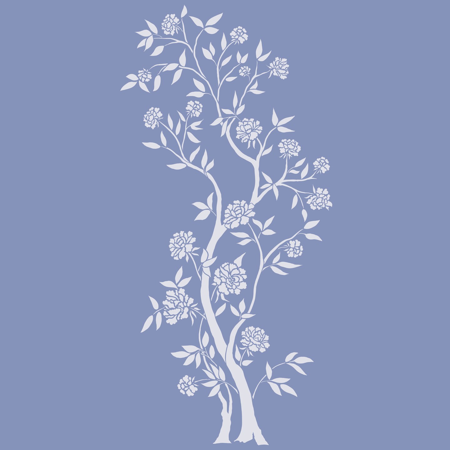Chinoiserie Rose Tree Wall Stencil | 3733 by Designer Stencils | Animal & Nature Stencils |