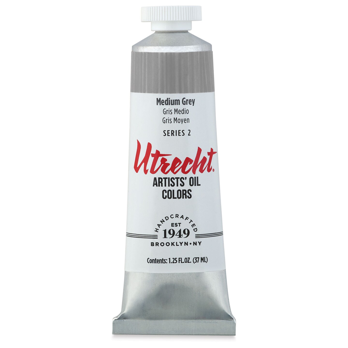 Utrecht Artists&#x27; Oil Paint - Medium Grey, 37 ml, Tube