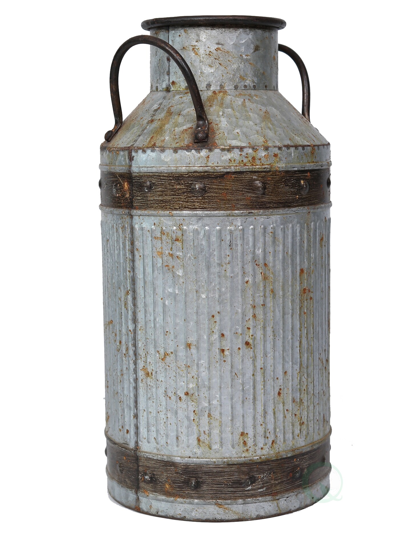 Galvanized Metal Rustic Milk Can