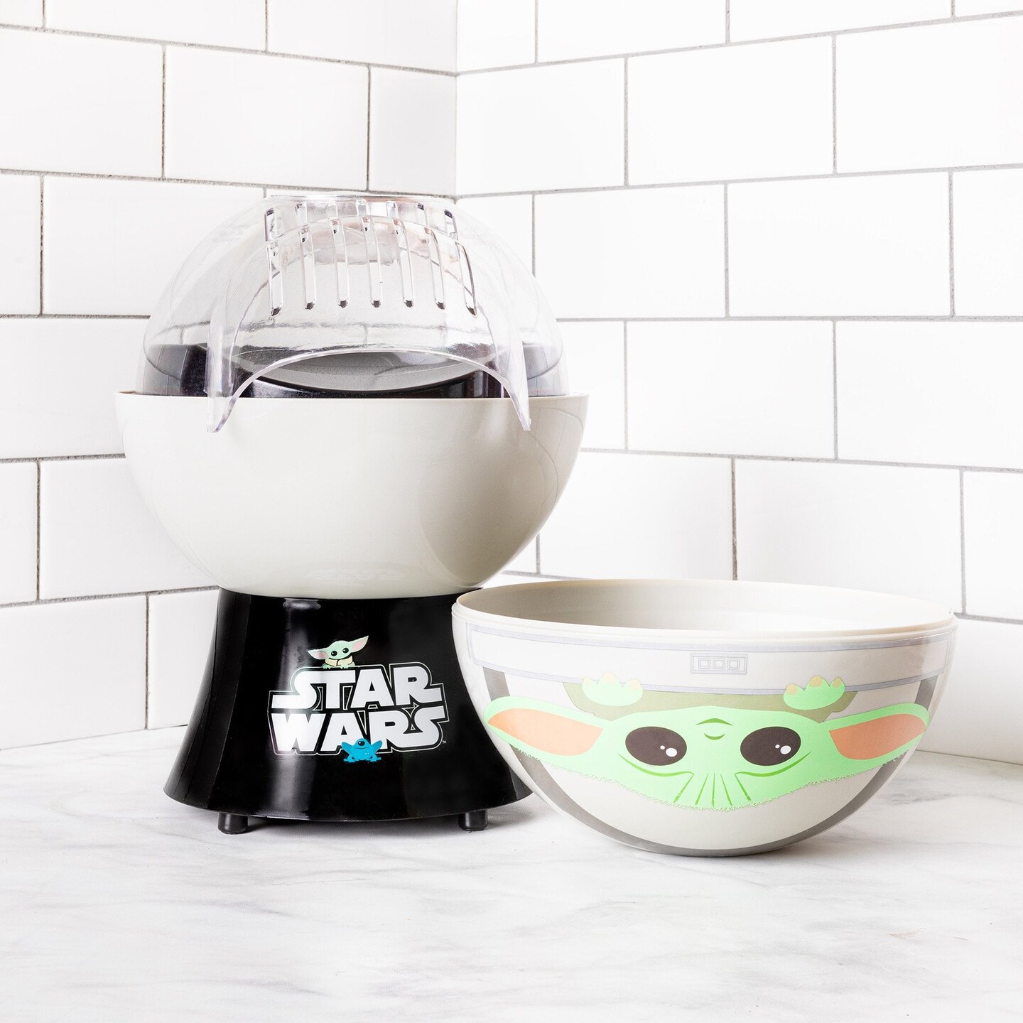 Uncanny Brands Star Wars The Mandalorian Popcorn Maker