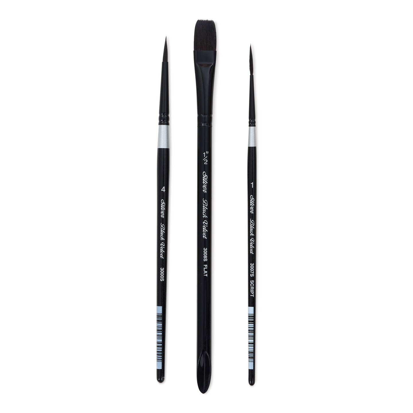 Silver Brush Black Velvet Watercolor Brush Set - BLICK Exclusive, Set of 3