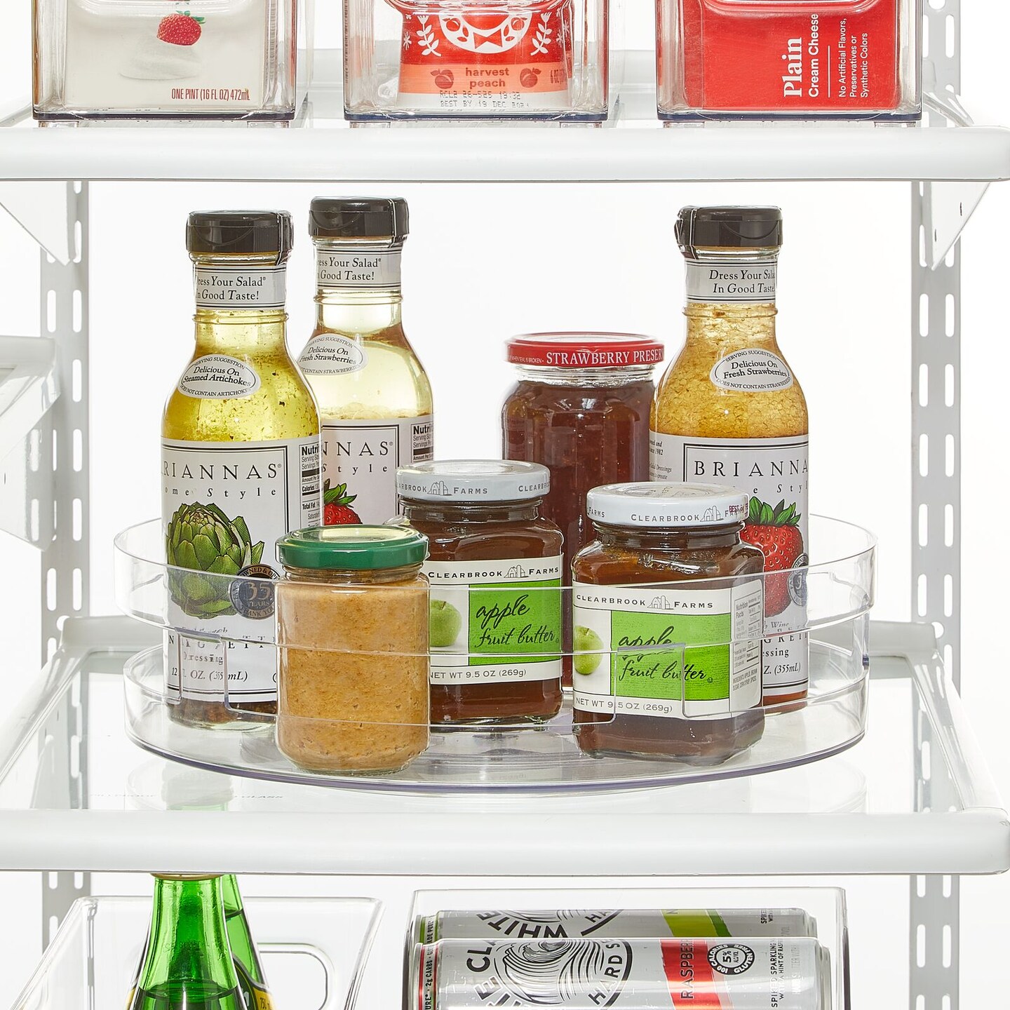 mDesign Lazy Susan Open Turntable Spinner for Kitchen and Bathroom