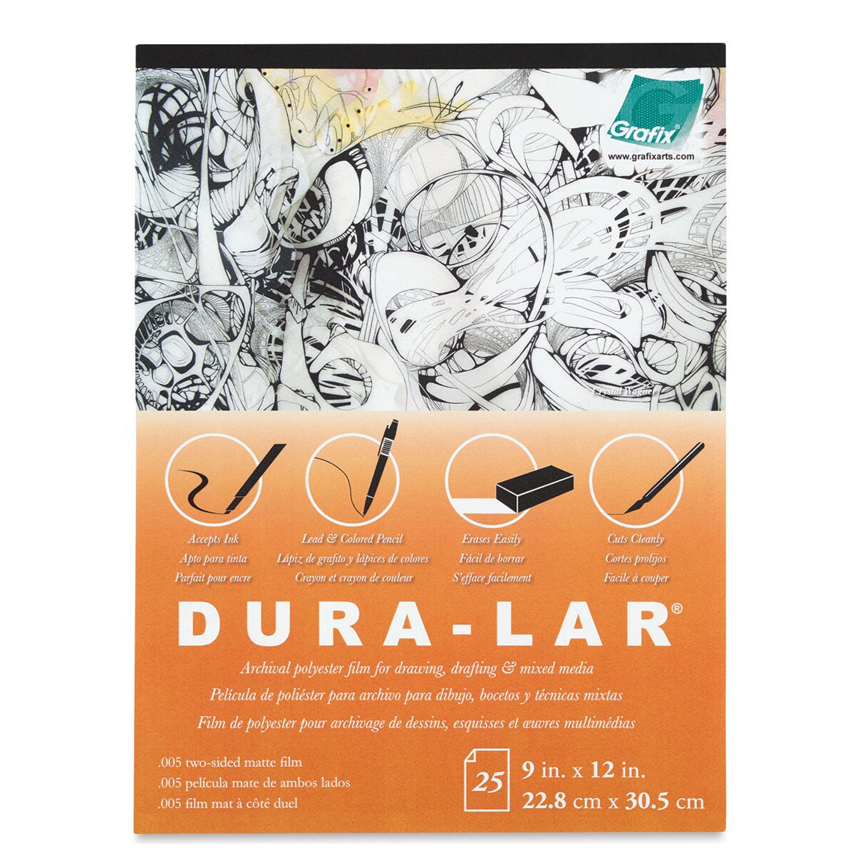 Grafix Dura-Lar Mattes - 9&#x22; x 12&#x22; x .005&#x22;, 25 Sheets