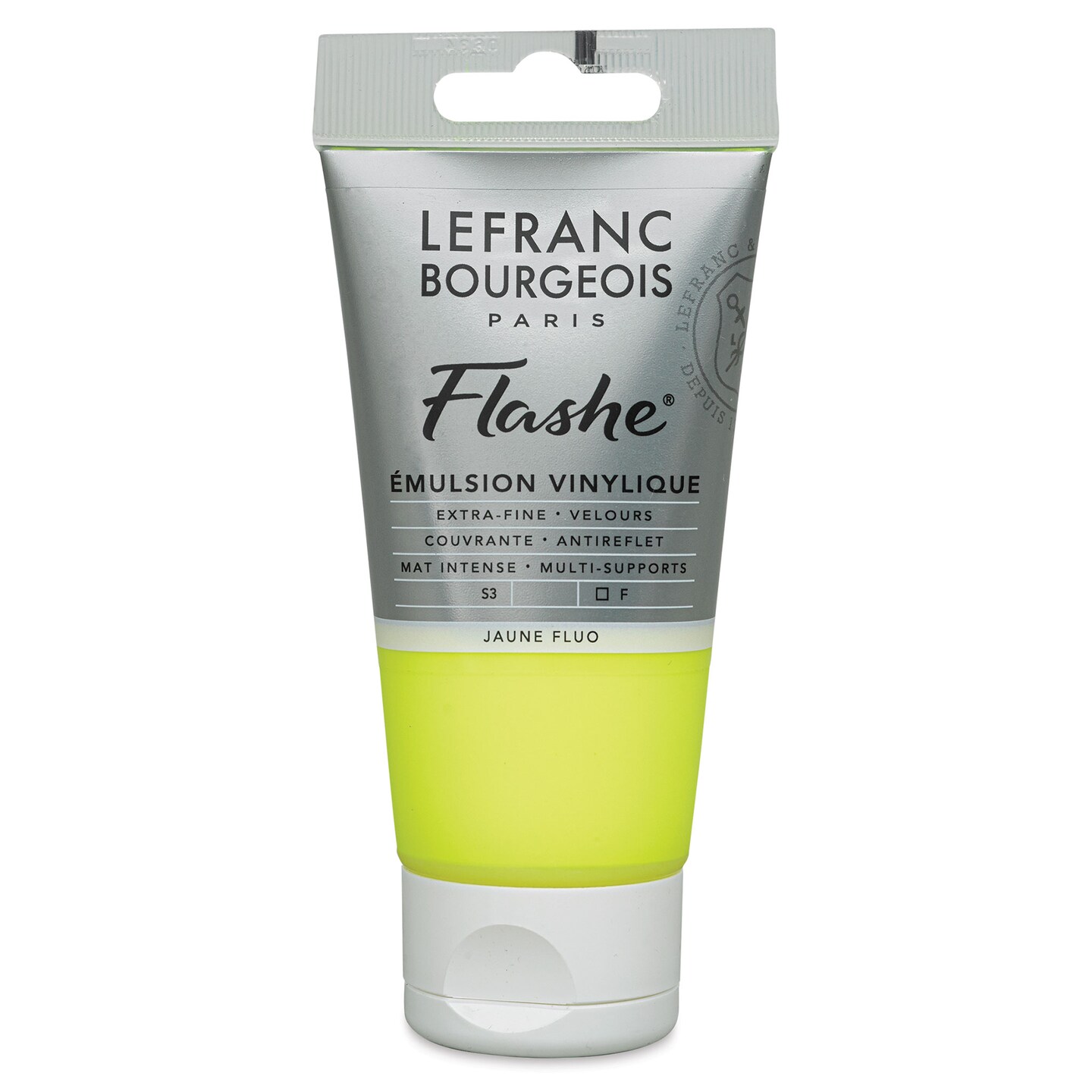 Lefranc &#x26; Bourgeois Flashe Vinyl Paint - Fluorescent Yellow, 80 ml tube