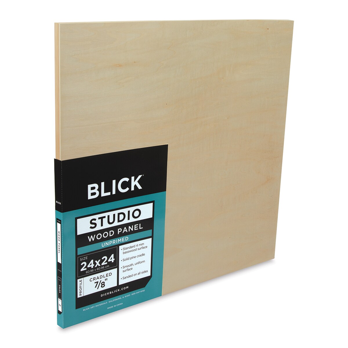 Blick Studio Artists&#x27; Wood Panel - Flat Cradle, 24&#x22; x 24&#x22;, 7/8&#x22; Cradle