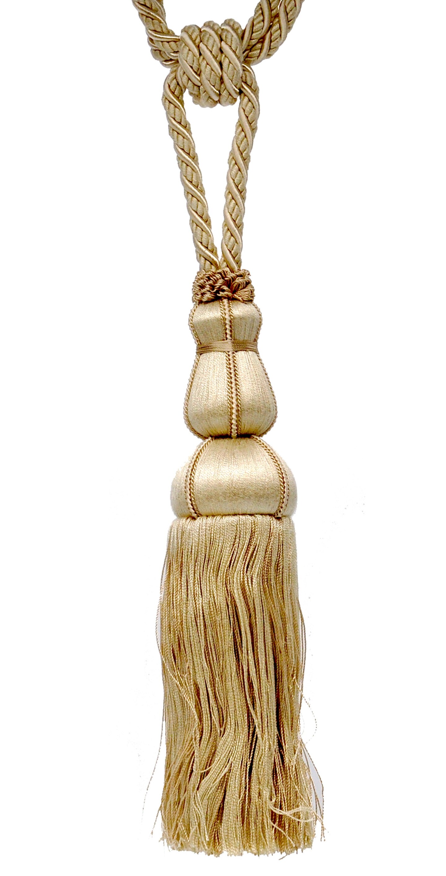 Belagio Single Tassel Tie-Back, 10&#x22; Long Tassel, Colors Collection, Ivory