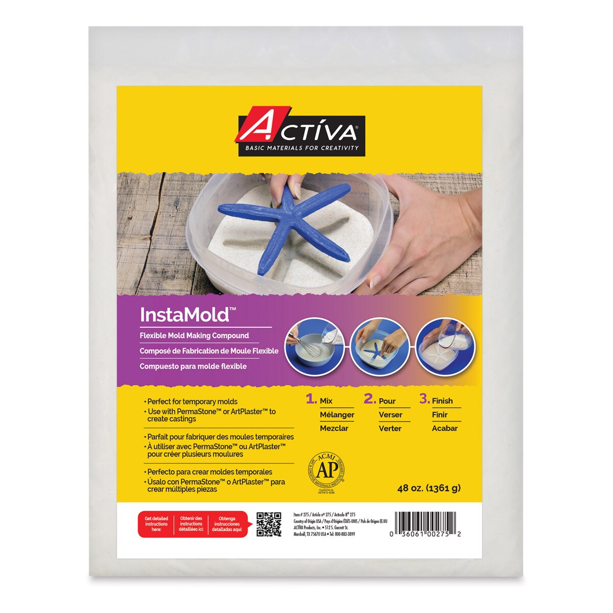 Activa Instamold Moldmaking Compound - 48 oz