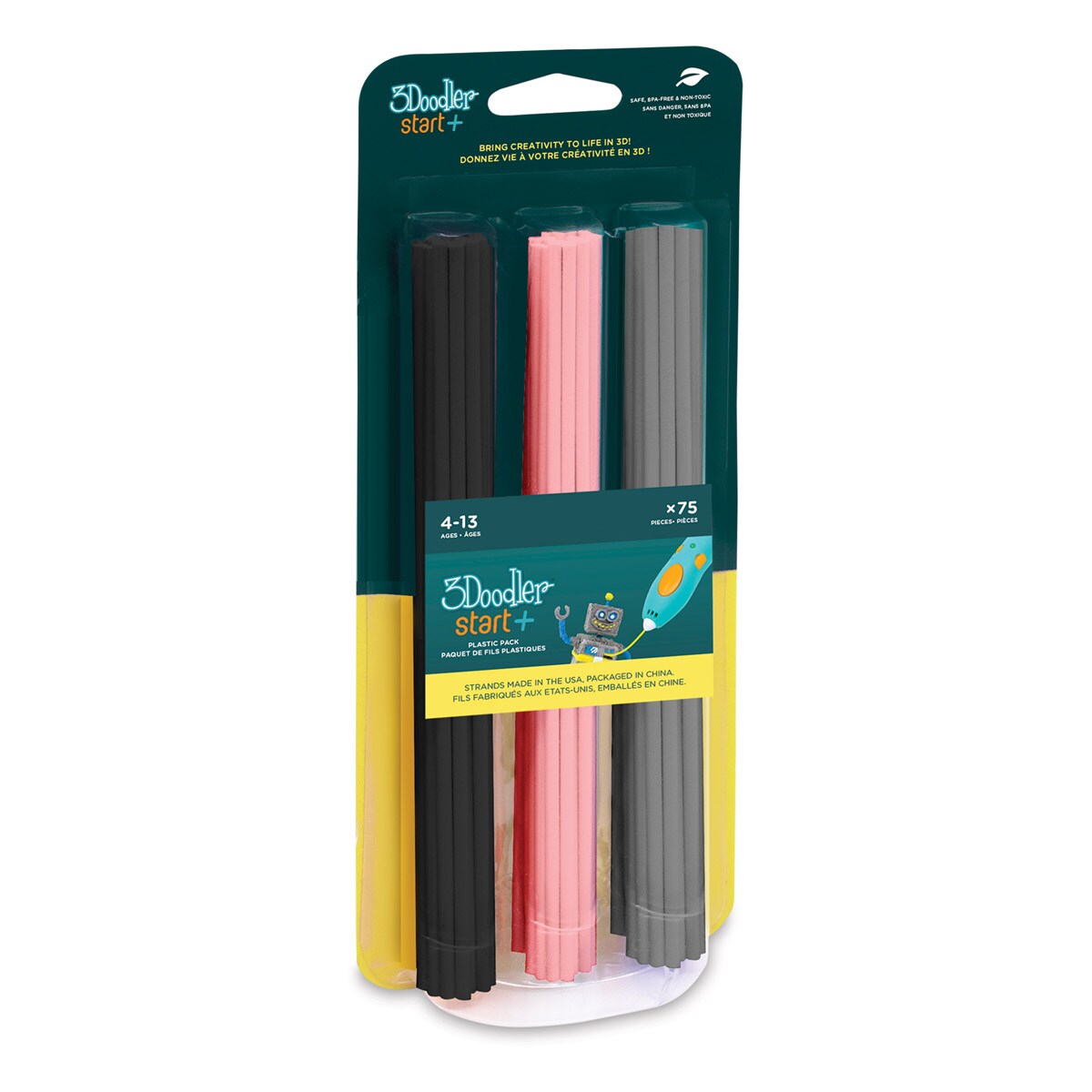 3Doodler Start EDU Refill Strands - Neutral Colors, Pkg of 75