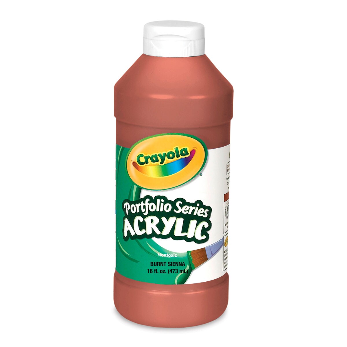 Crayola Portfolio Series Acrylics - Burnt Sienna, 16 oz bottle
