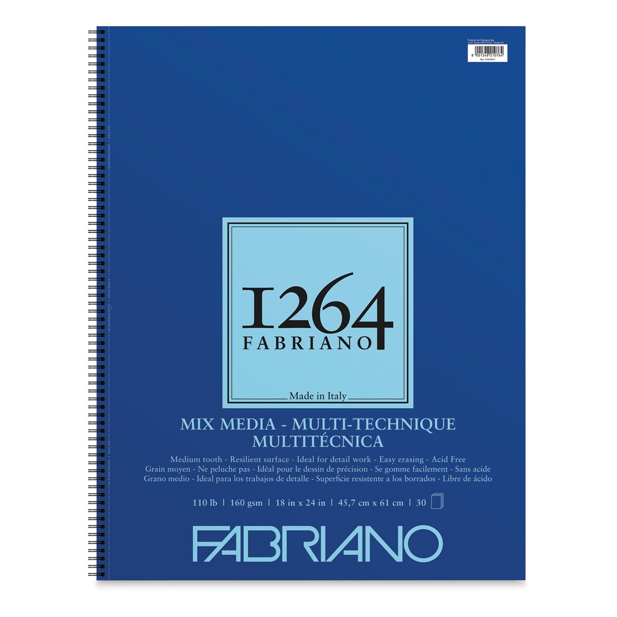 Fabriano 1264 Mixed Media Paper Pad - 24&#x22; x 18&#x22;, 110 lb, 30 Sheets