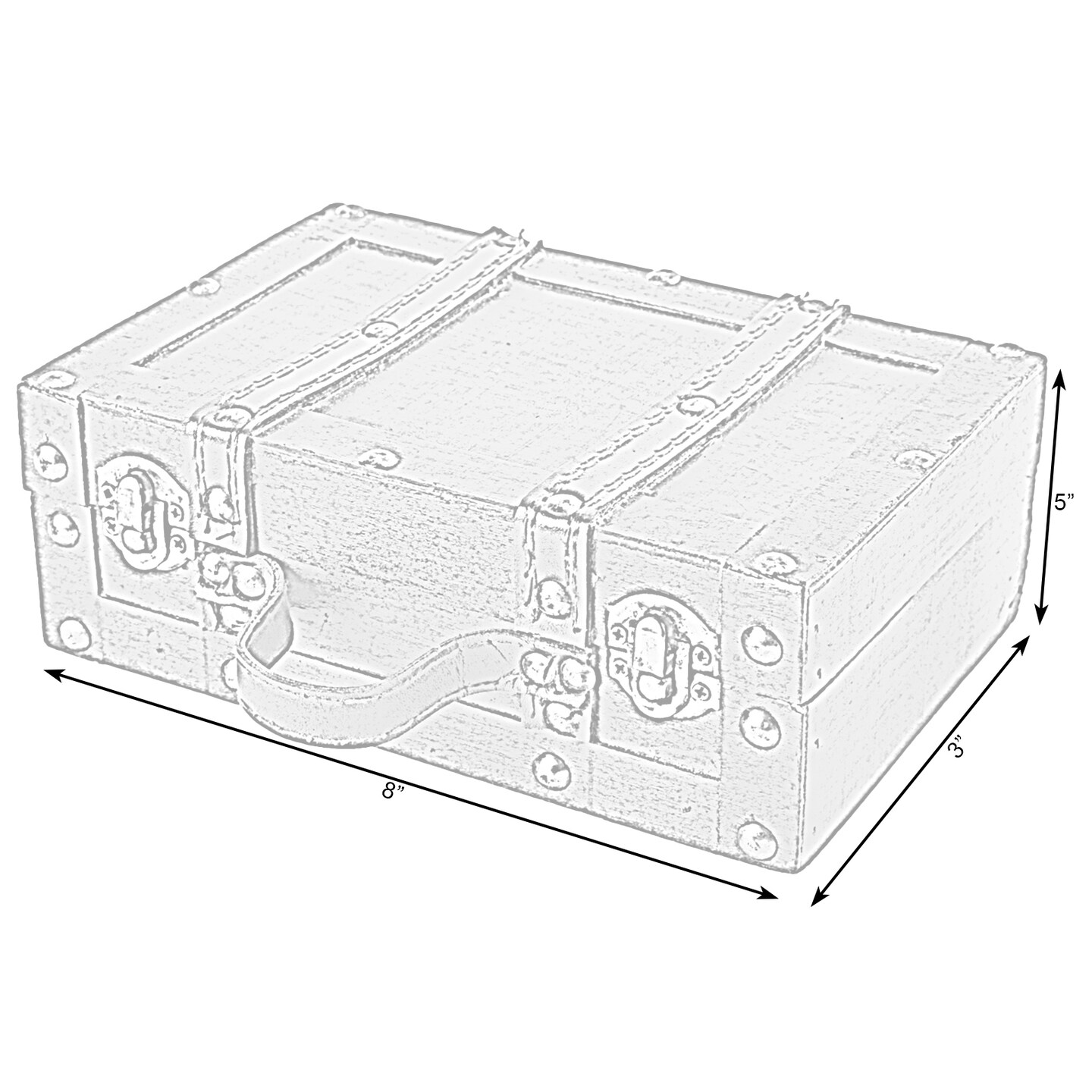 Old-fashioned Small Suitcase with Straps
