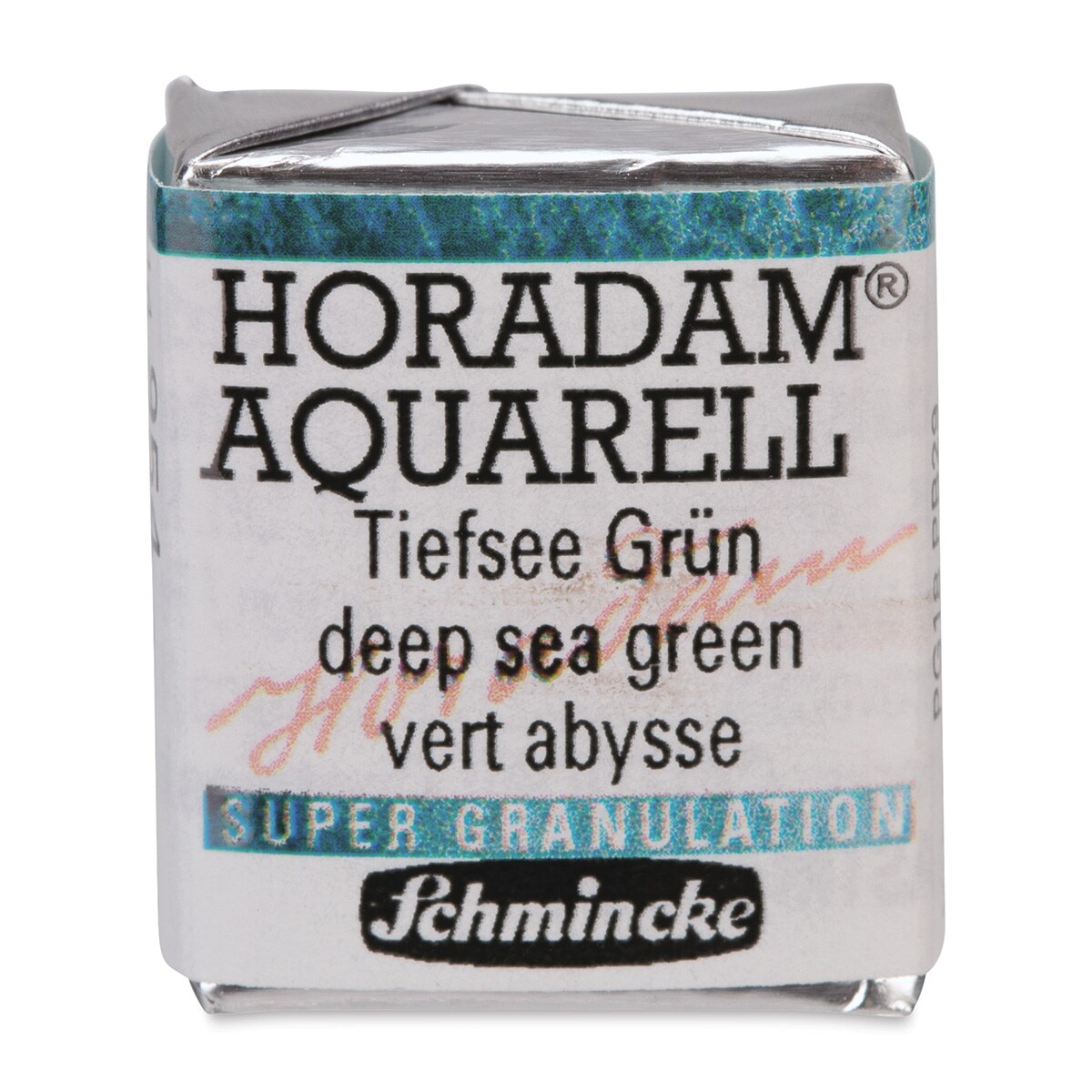 Schmincke Horadam Aquarell Artist Watercolor - Deep Sea Green, Supergranulation, Half Pan