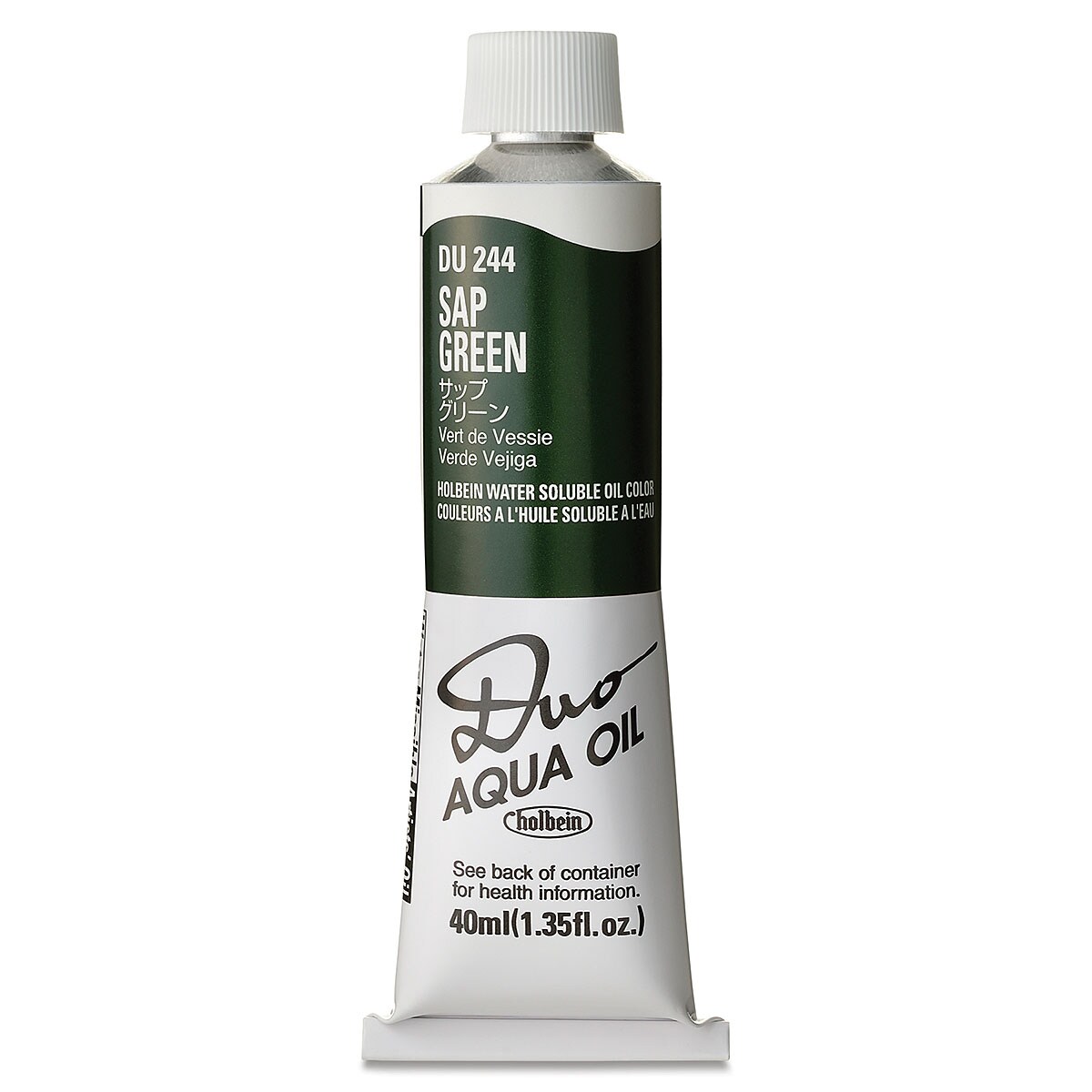 Holbein Duo Aqua Water Soluble Oils - Sap Green, 40 ml tube