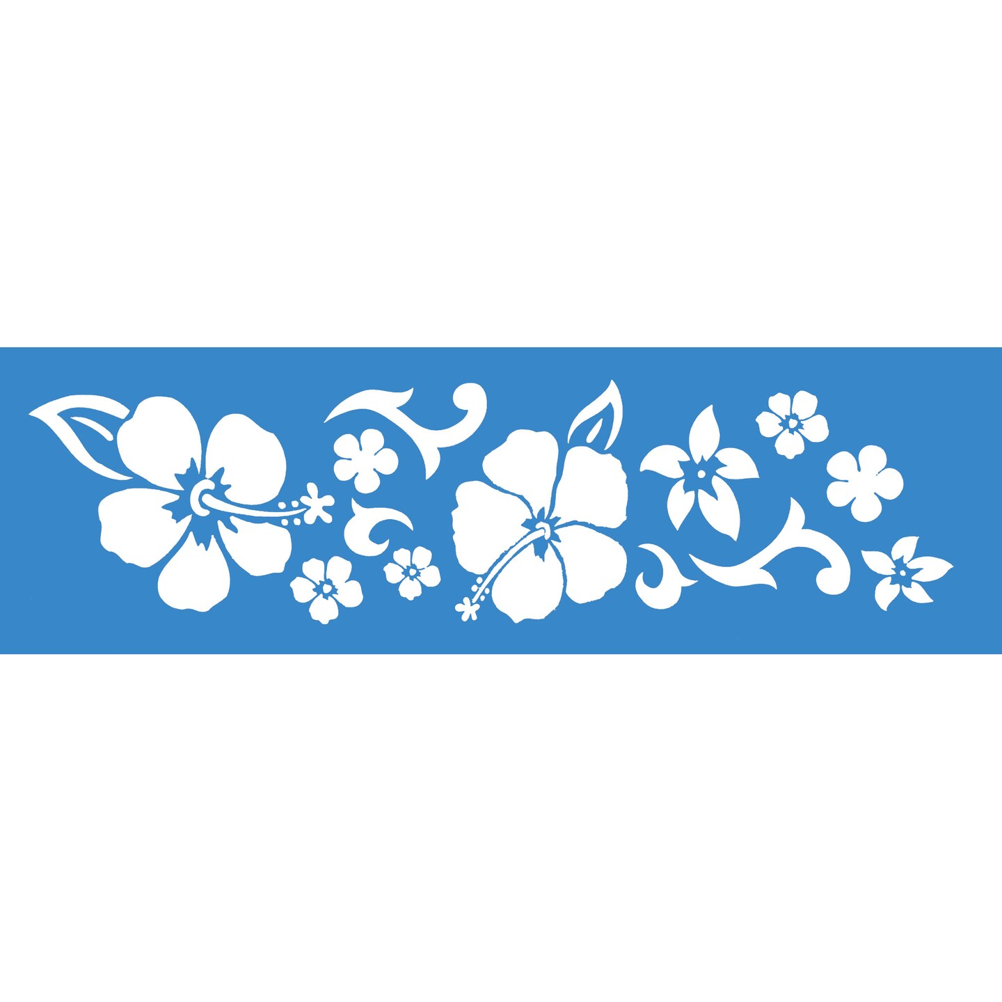Hibiscus Wall Stencil | 3462 by Designer Stencils | Floral Stencils | Reusable Art Craft Stencils for Painting on Walls, Canvas, Wood | Reusable Plastic Paint Stencil for Home Makeover | Easy to Use &#x26; Clean Art Stencil