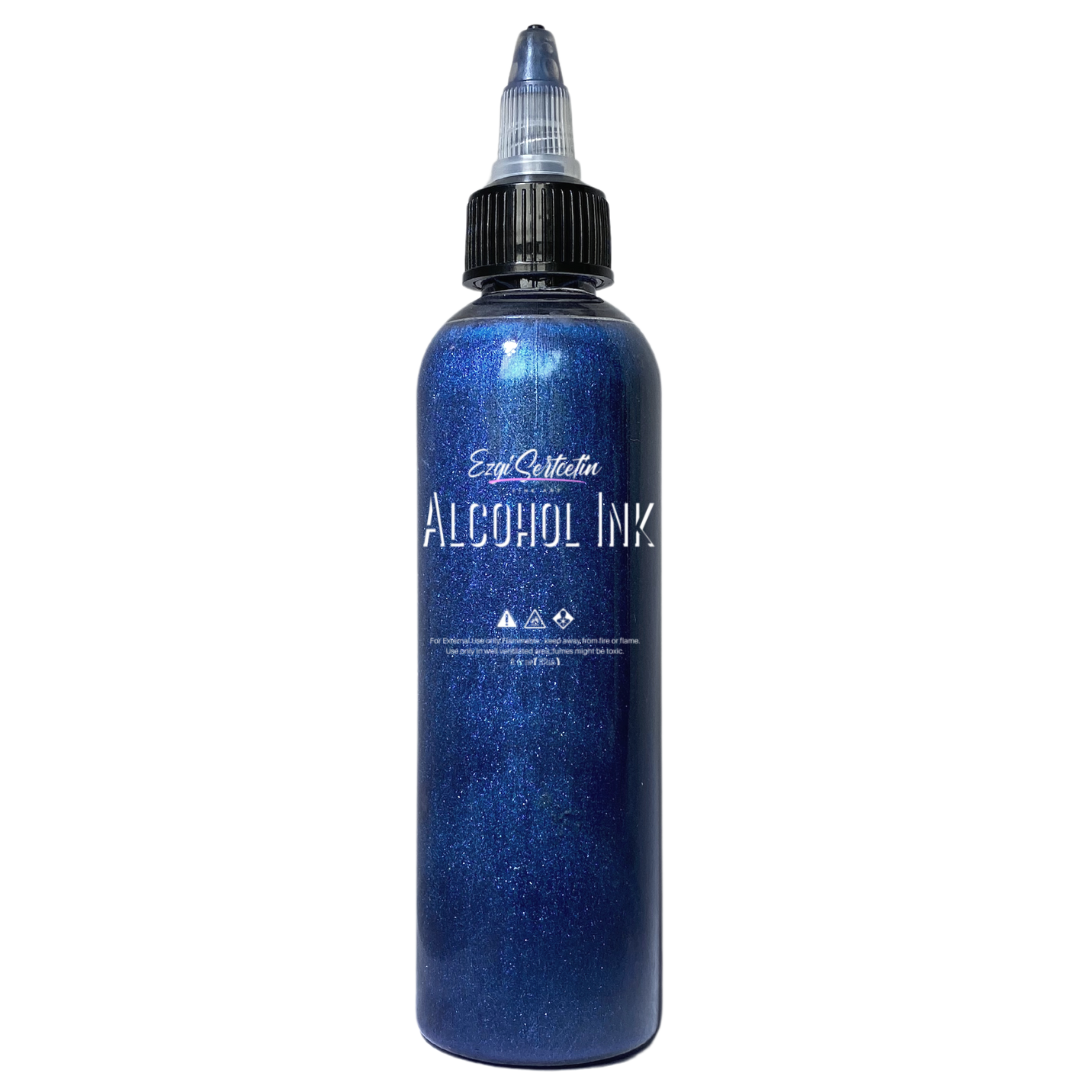 Premium Alcohol Ink | Metallic and Vibrant | High Saturated Unique Colors | For Tumblers, Coasters, Resin Dye, Alcohol Ink Paper, Yupo, Resin Petri Dish | 4 oz by volume | by Ezgi Sertcetin