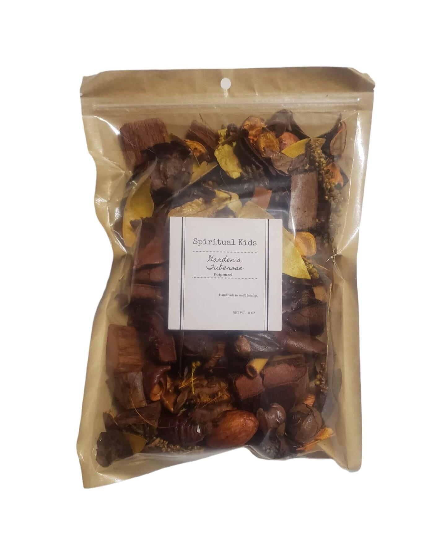 Gardenia Tuberose Potpourri 8oz Bag Made with Fragrant/Essential Oils HandMade FREE SHIPPING SCENTED House Warming Gift| Wedding Favors | Floral Potpourri |