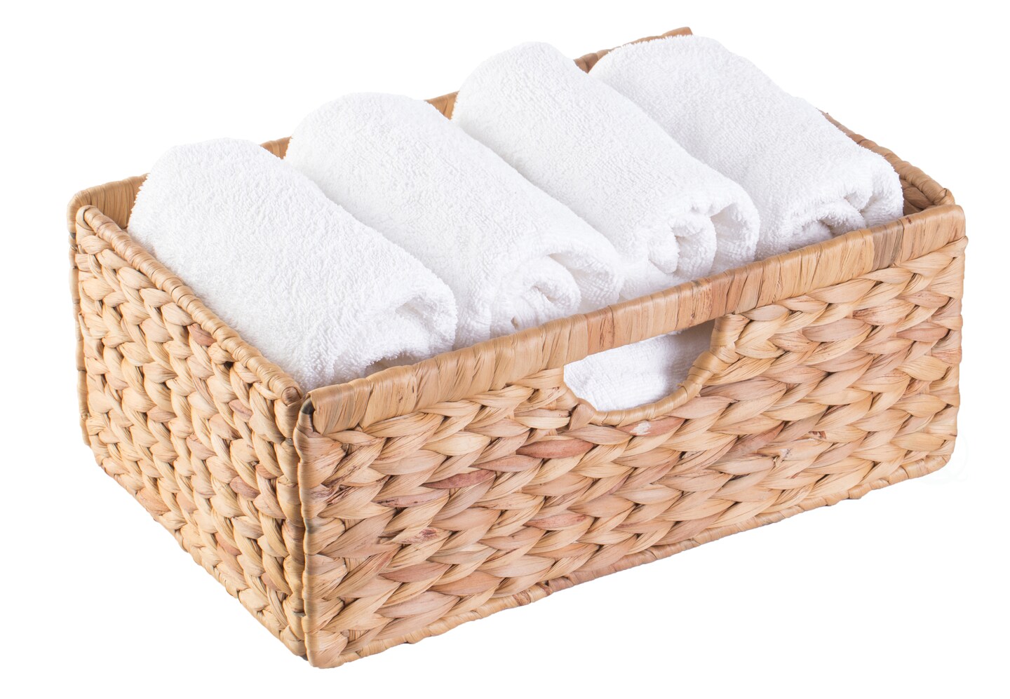 Vintiquewise Hyacinth Basket - Rustic Handwoven Multipurpose Foldable Storage Organizer Decorative Laundry Totes and Woven Storage Bin for Bedroom, Living Room, Bathroom, Pantry and Closet