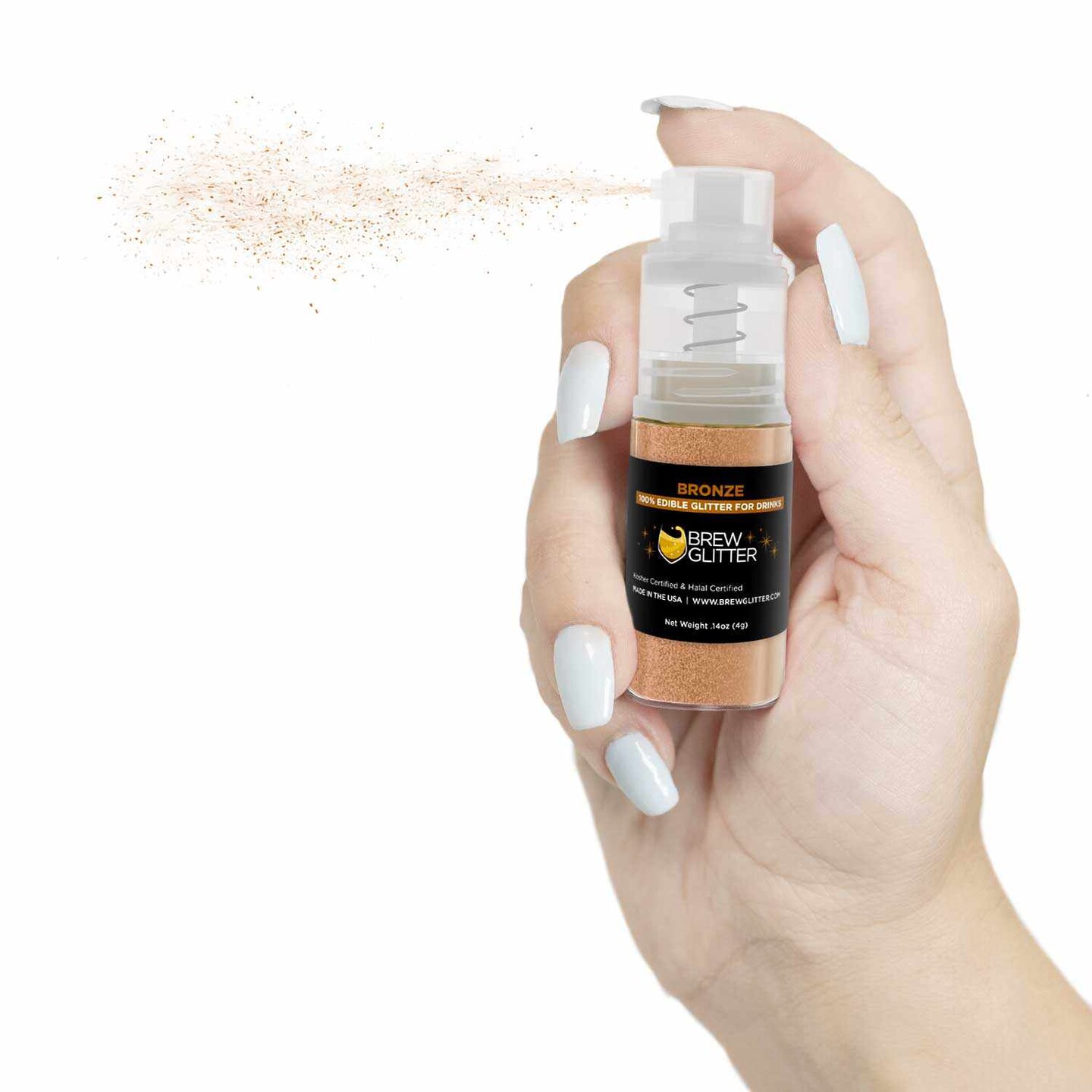 Bronze Drink Glitter Edible Powder Dust Glitter Spray for Drinks