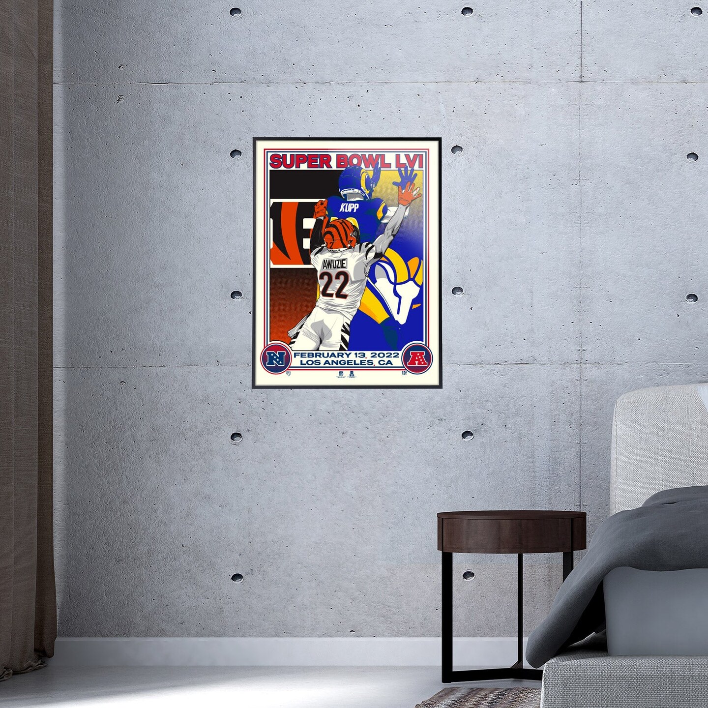 Phenom Gallery Superbowl LVI Matchup 18x24 Serigraph (Printer Proof)