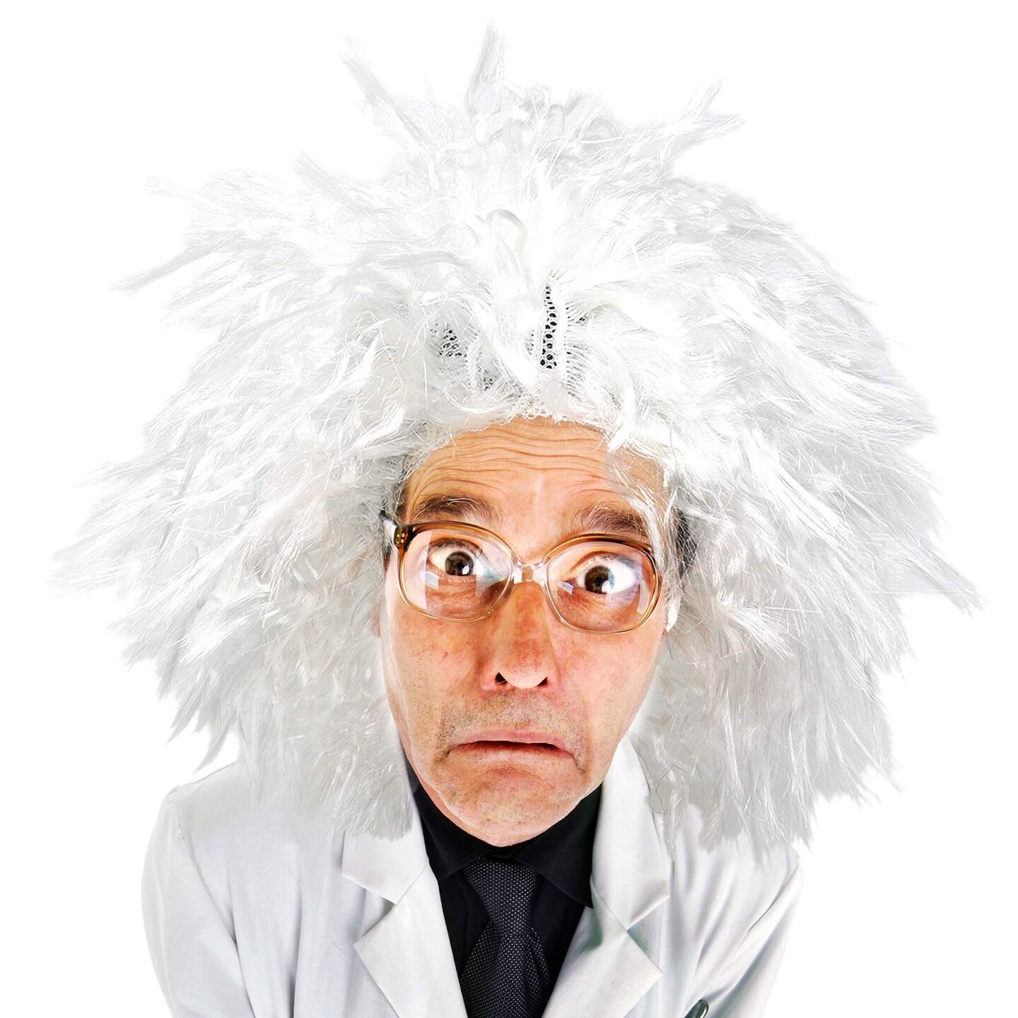 Skeleteen Mad Scientist Costume Wig Crazy White Wigs for Costumes 1 Piece Michaels