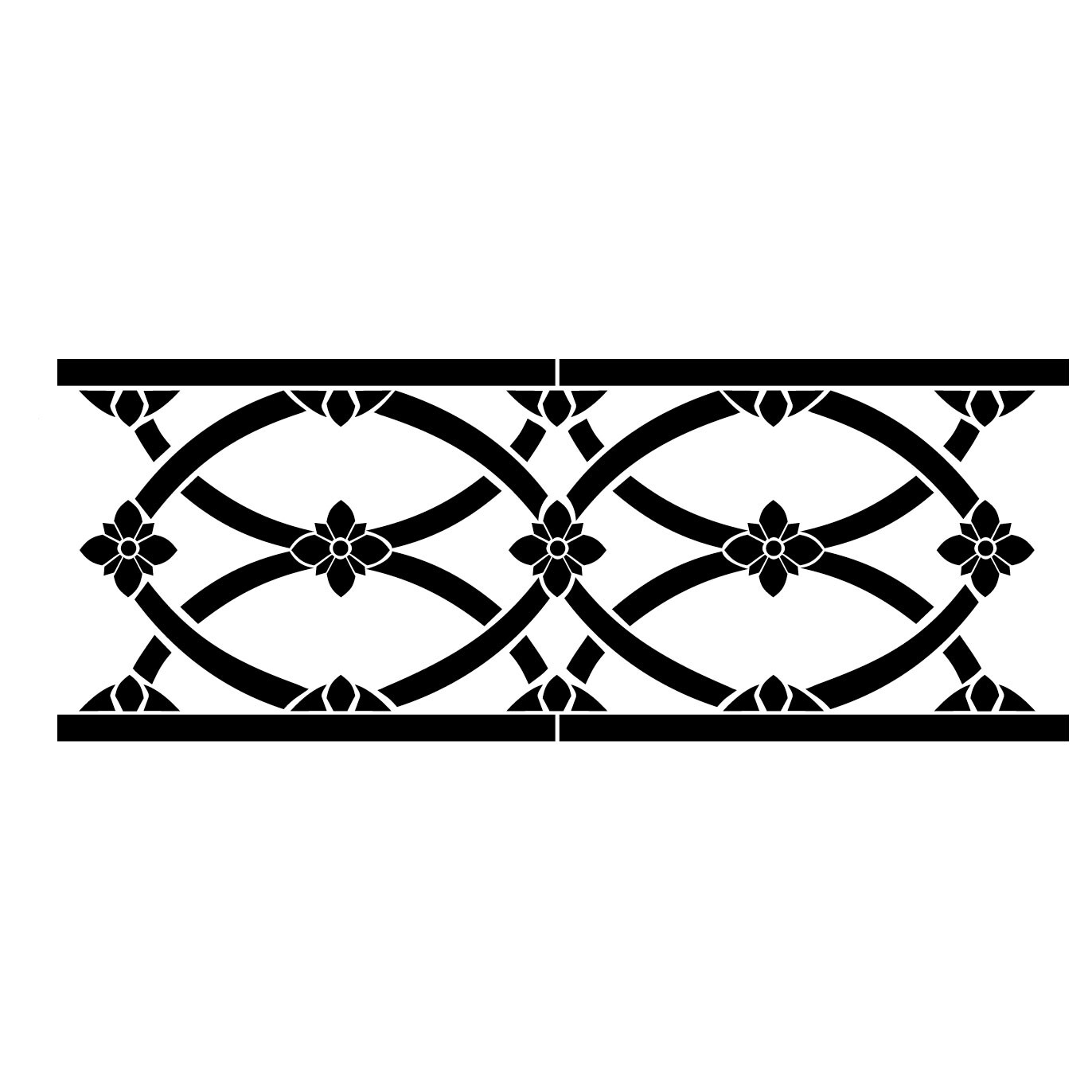 Fancy Wrought Iron Wall Stencil | 2888 by Designer Stencils | Pattern Stencils | Reusable Stencils for Painting |