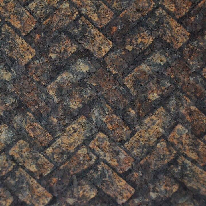 Belagio Cork Fabric, 18&#x22; x 15&#x22;, Pavers Print, Rose Multi