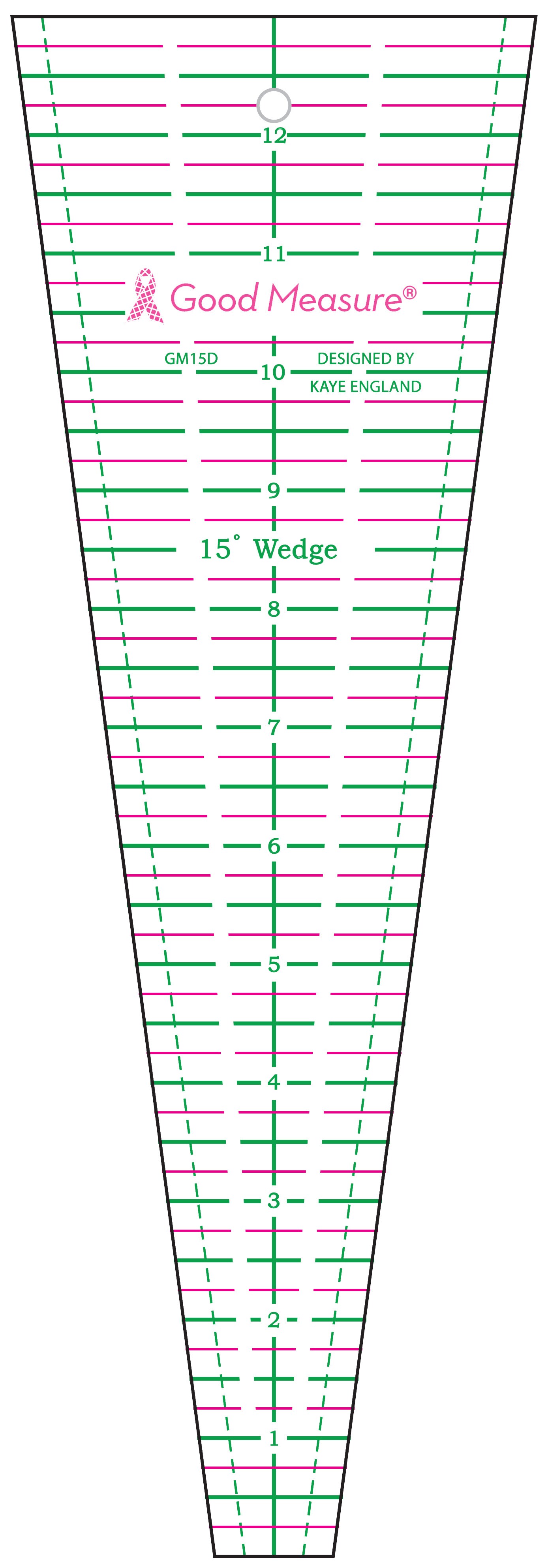 Good Measure 15 degree Wedge Ruler