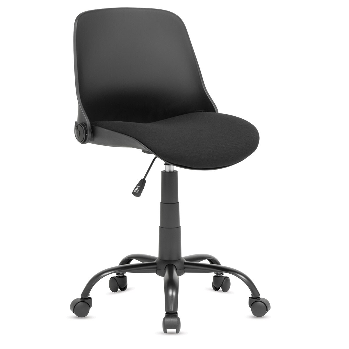 Studio Designs Folding Back Modern Swivel Office Task Chair - Black, 22&#x22;W x 22&#x22;D x 37-1/2&#x22;H