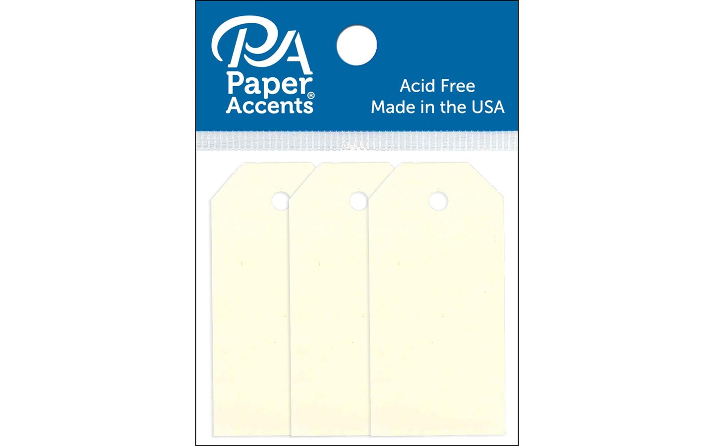 Craft Tags 0.875x1.75 25pc Cream