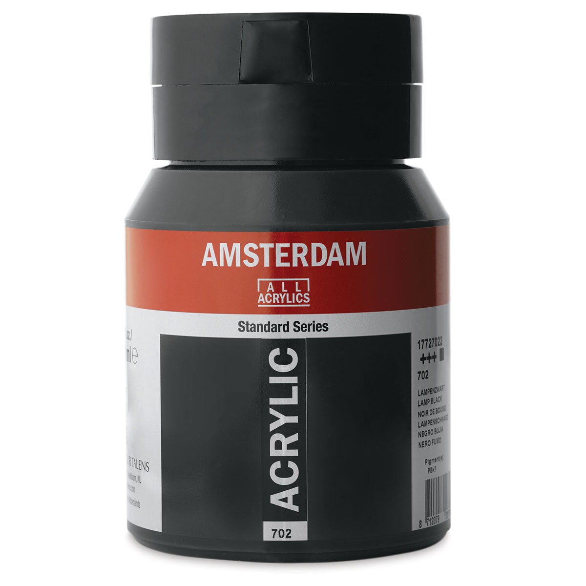 Amsterdam Standard Series Acrylic Paint - Lamp Black, 500 ml, Bottle
